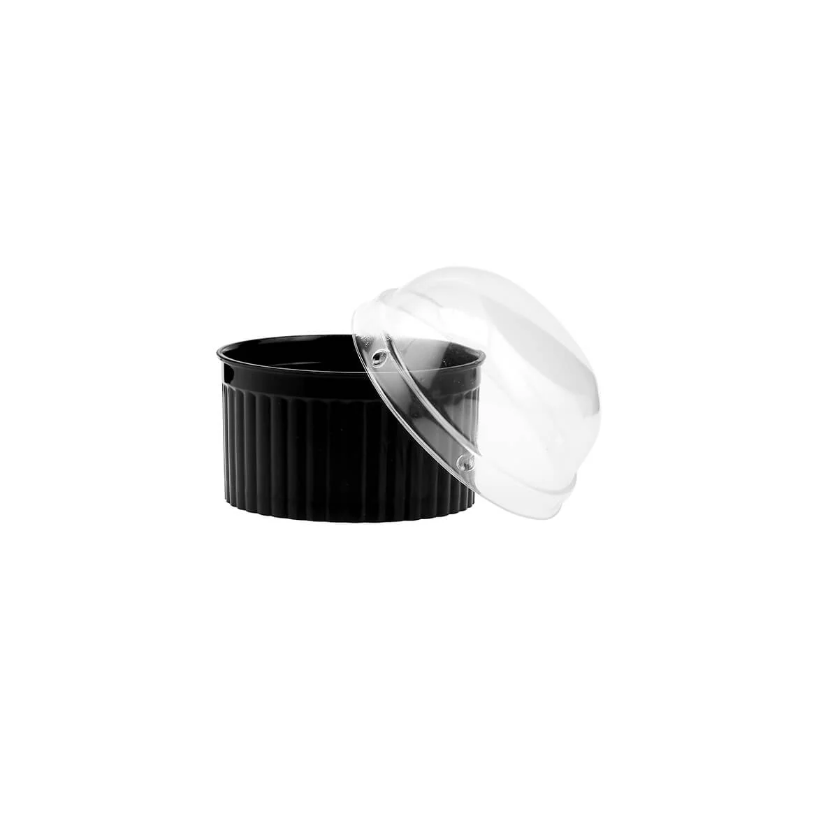 Black Ramekin Cup With Lid - Image 4