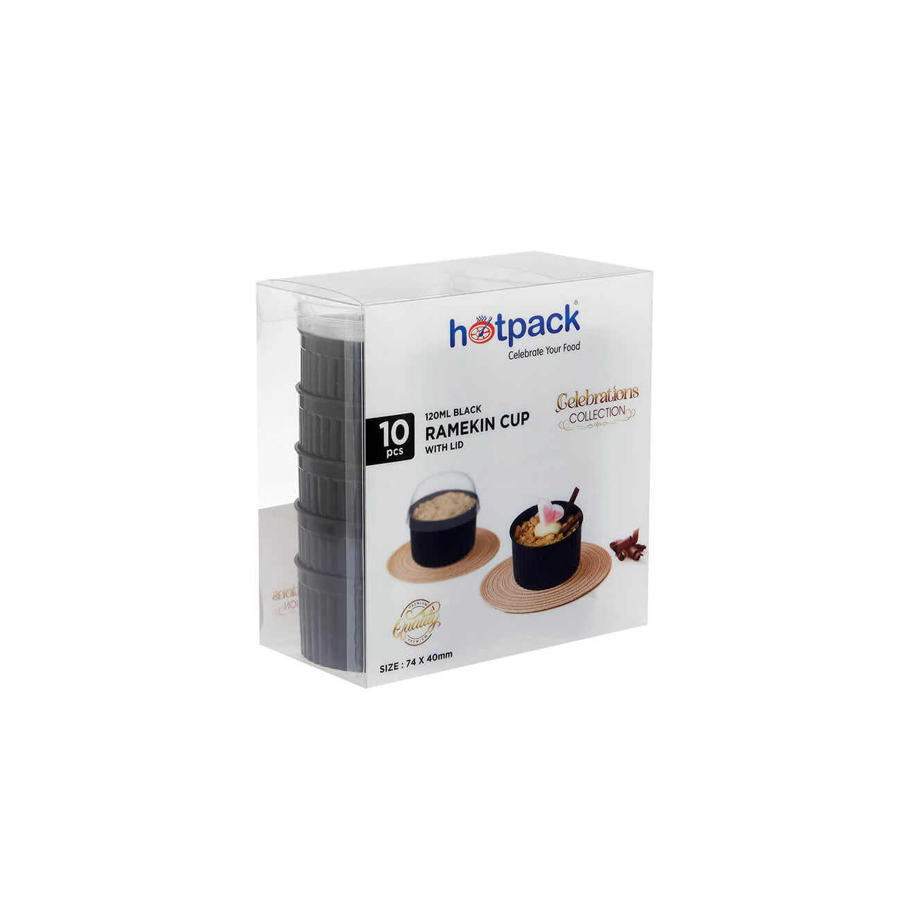 Black Ramekin Cup With Lid - Image 9