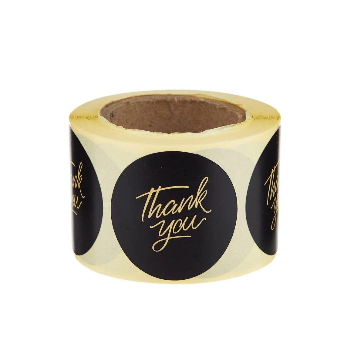 Black Thank You Sticker Roll 250 Pieces - Image 3