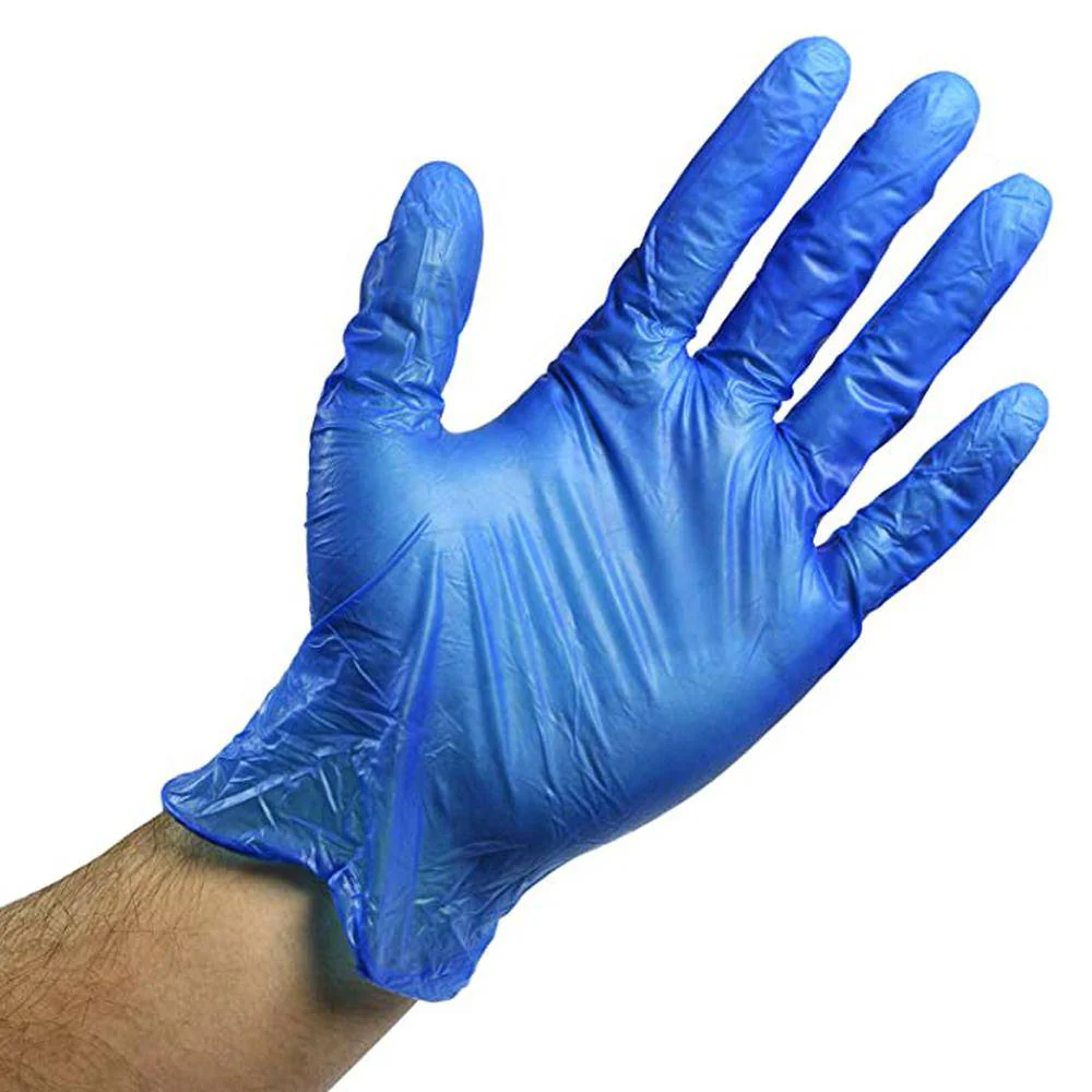 Blue Powder Free Vinyl Gloves - Image 3