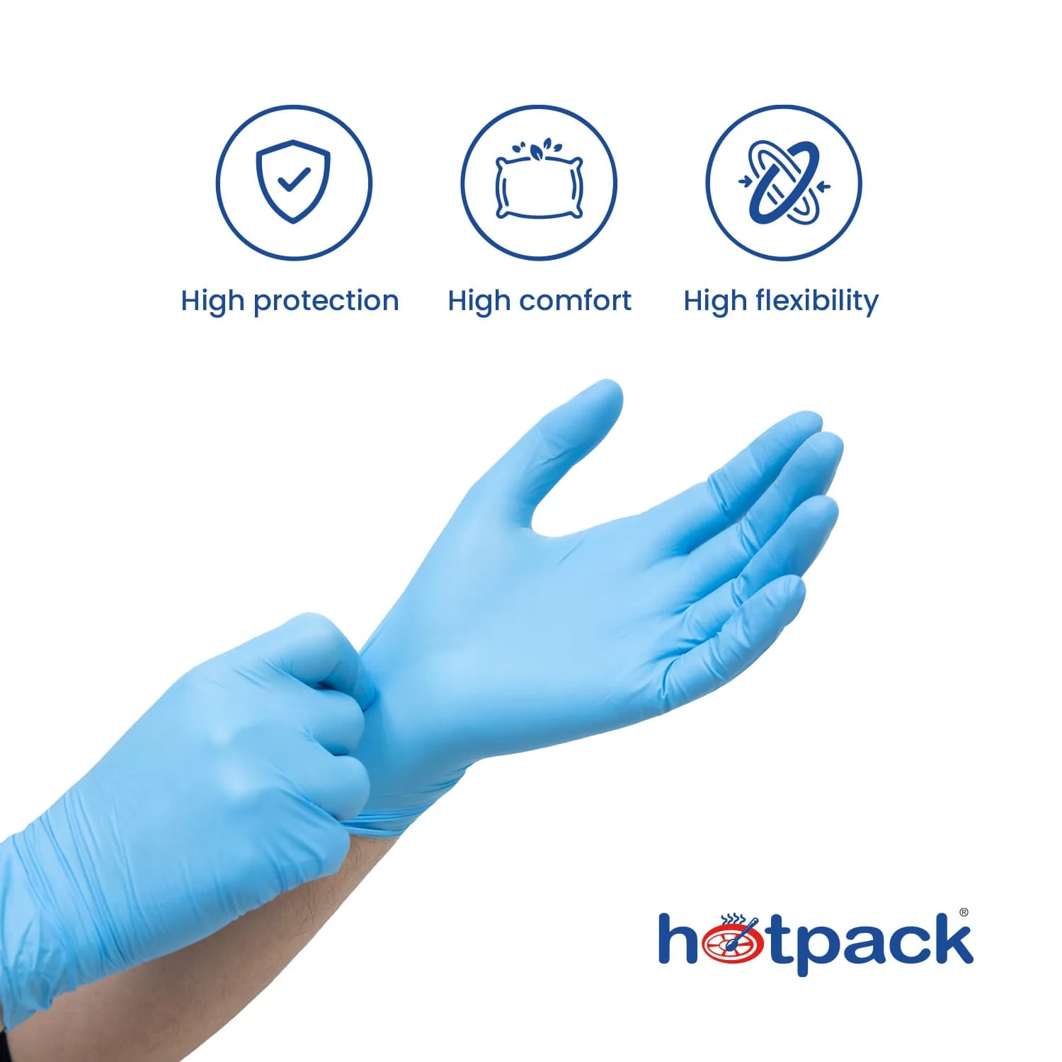 Blue Powder Free Vinyl Gloves - Image 6