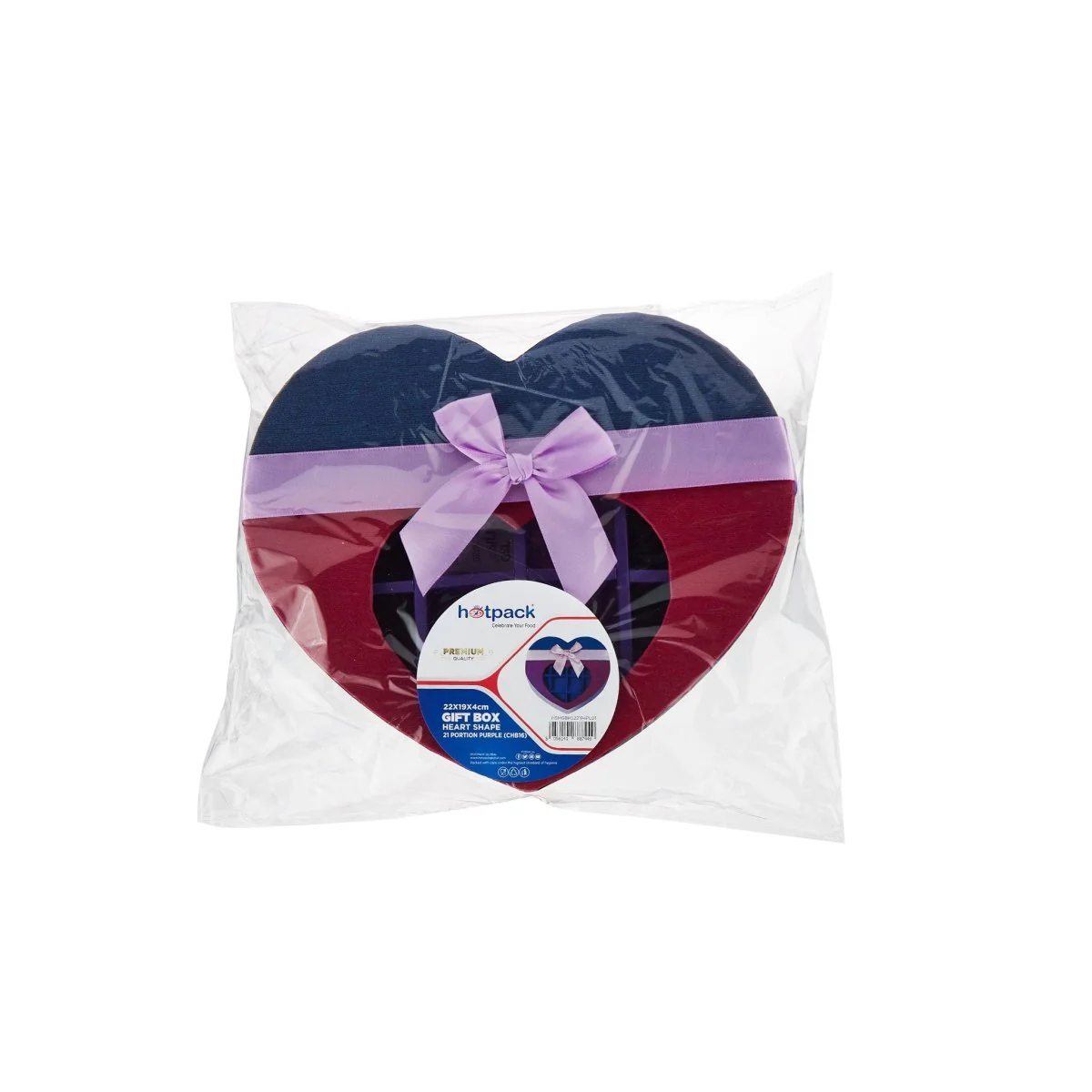 Chocolate Gift Box Heart Shape 21 Division - 1 Piece - Image 3