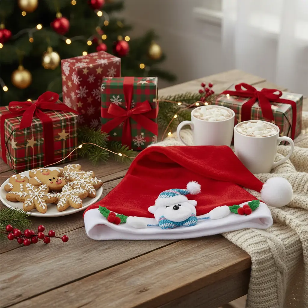 Christmas Santa Hat For Kids 32 x 25 cm 1 Piece - Image 2