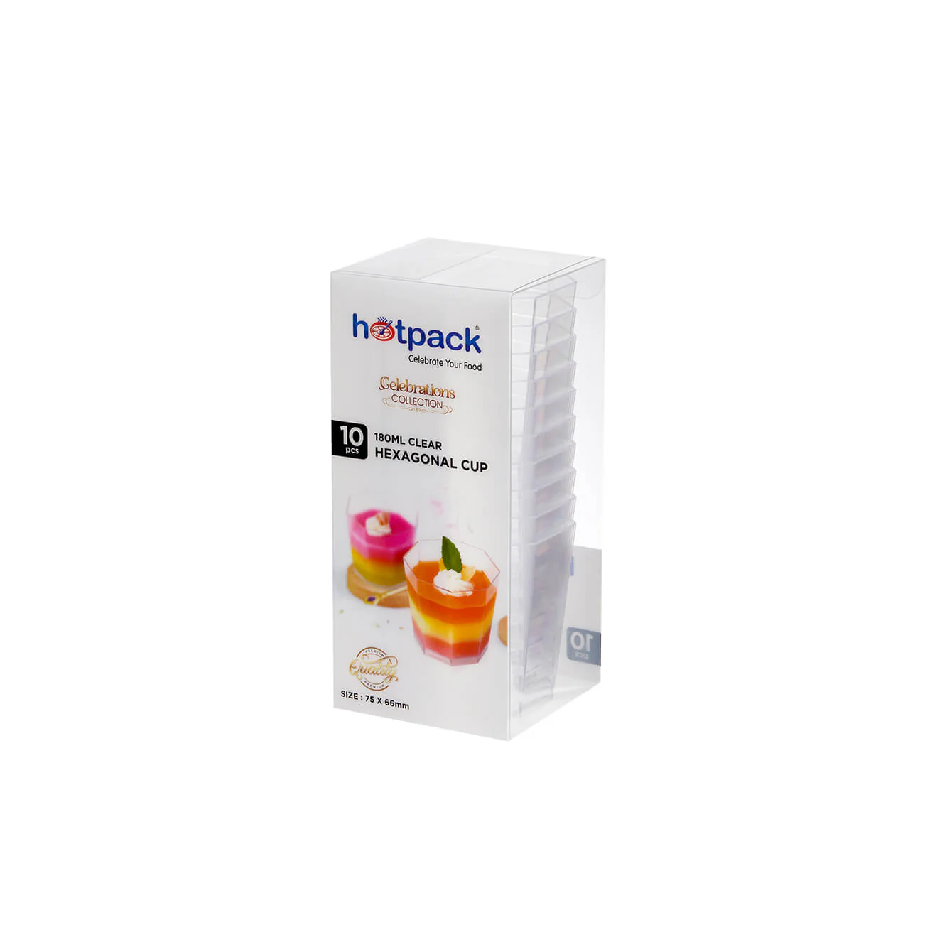 Clear Hexaganal Plastic Dessert Cup - Image 5