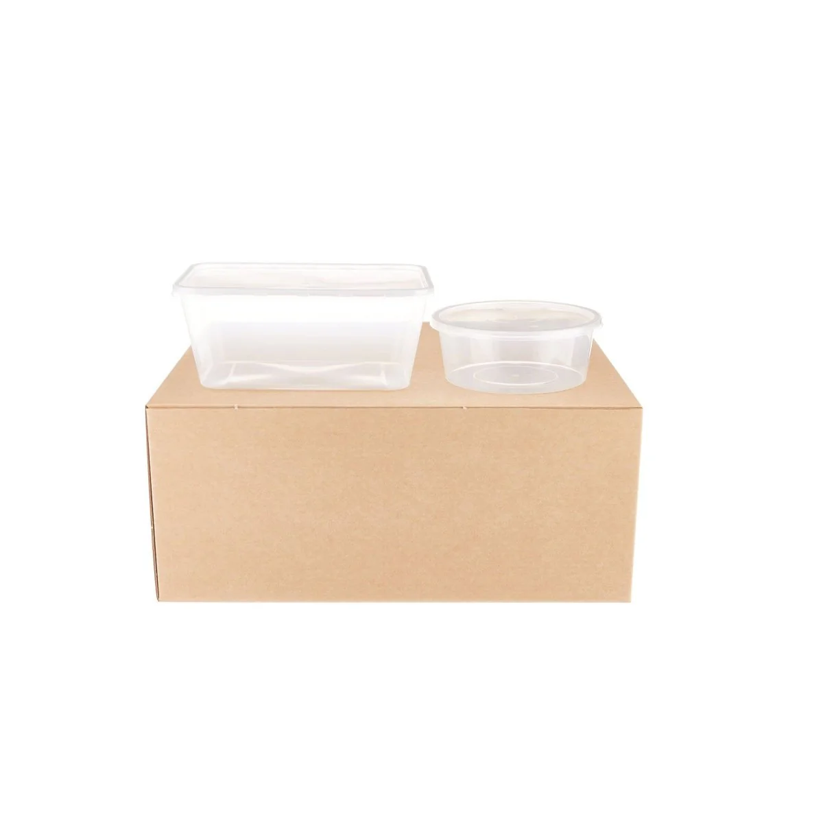 Clear Microwaveable Container 1000ml with Lid (50 Pieces) and 250ml with Lid (50 Pieces)