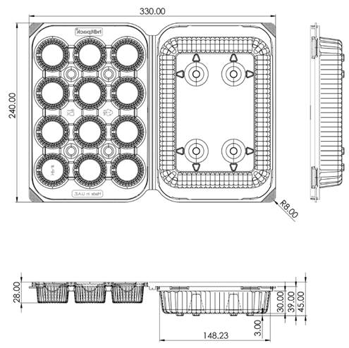Clear PET Muffin/ Cupcake Tray 250 Pieces - Image 15