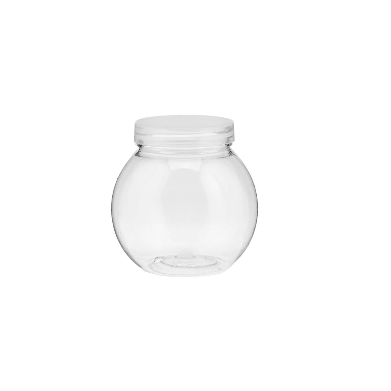 Clear Plastic Dessert Jar Pot With Lid - Image 3