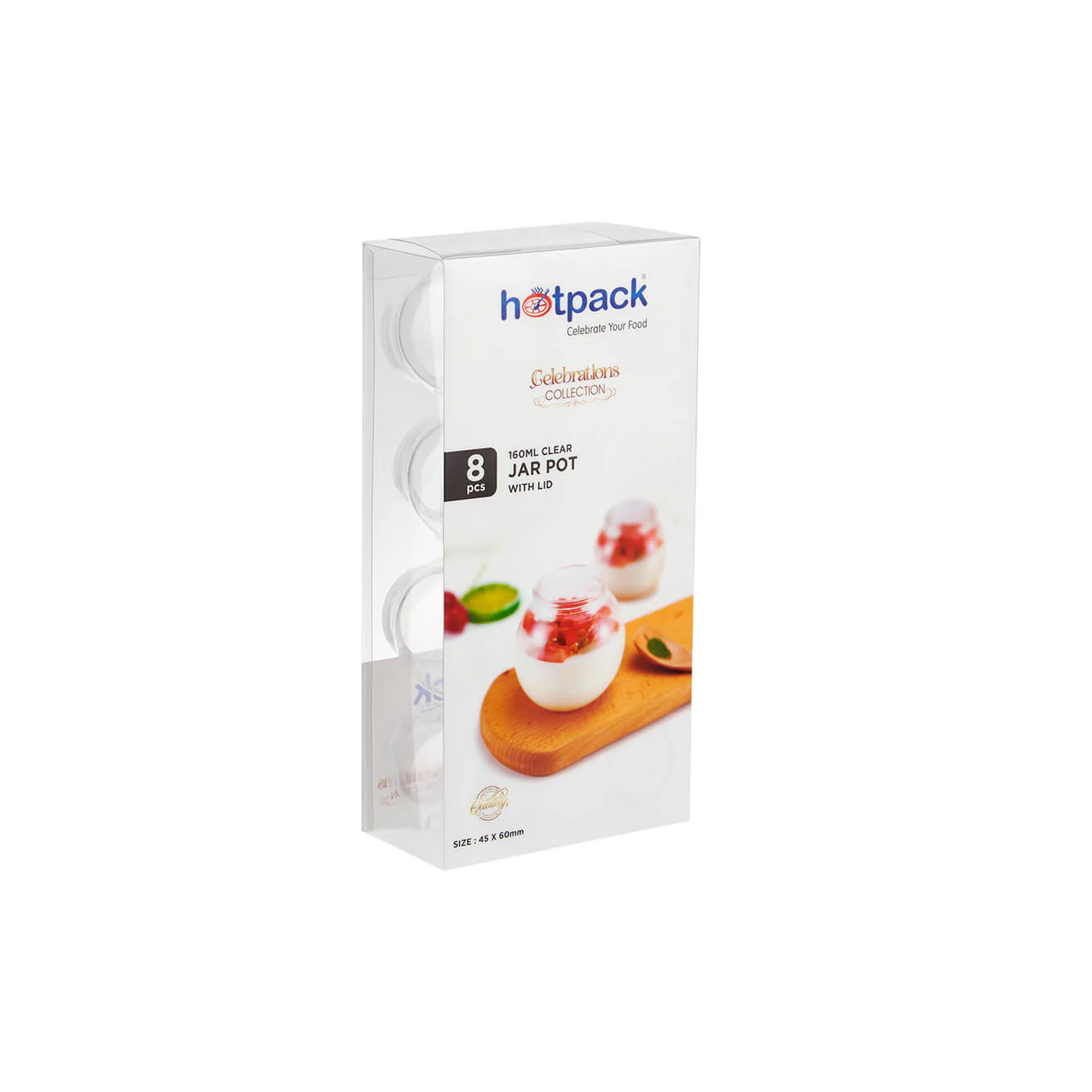 Clear Plastic Dessert Jar Pot With Lid - Image 9
