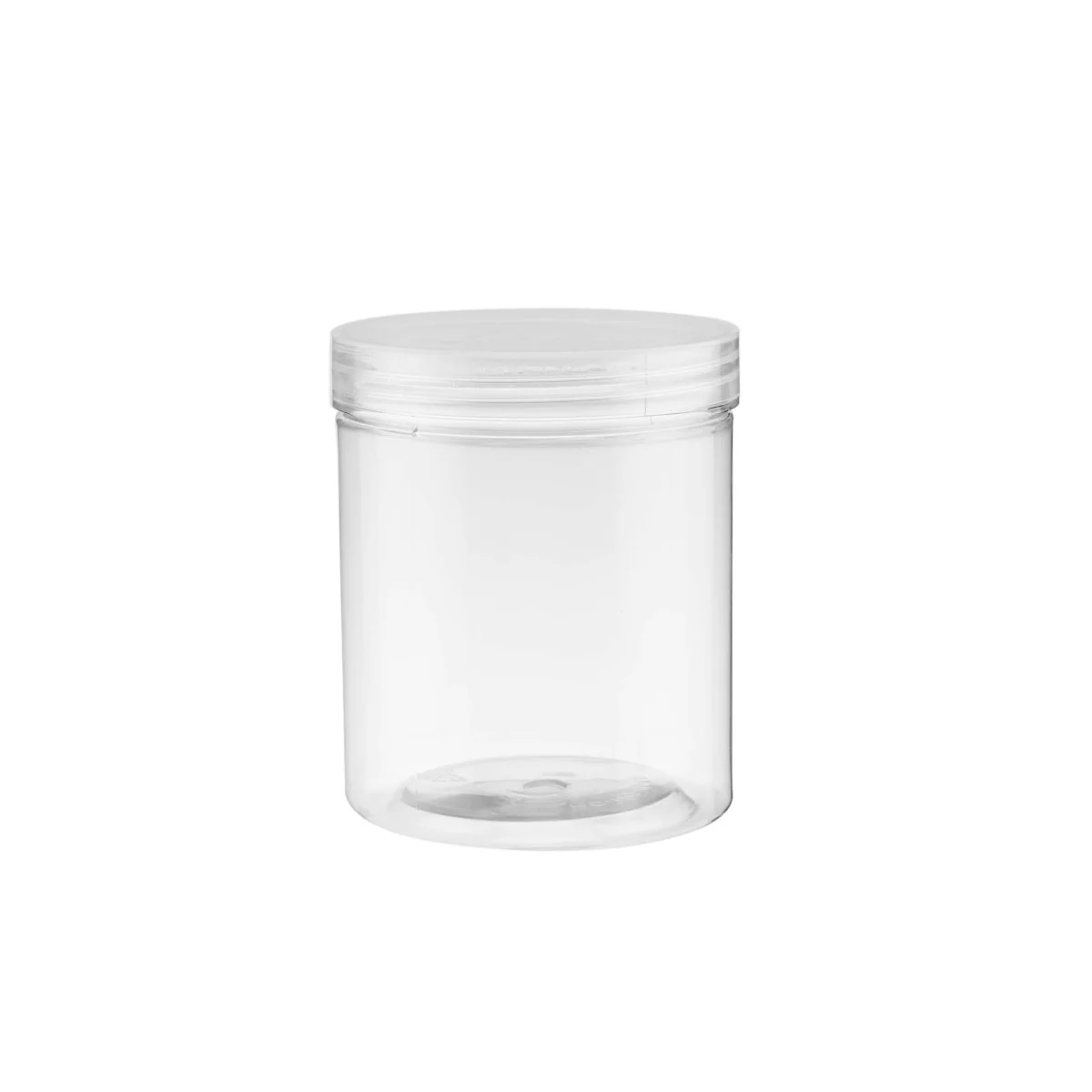 Clear Plastic Jar with Lid - Image 10