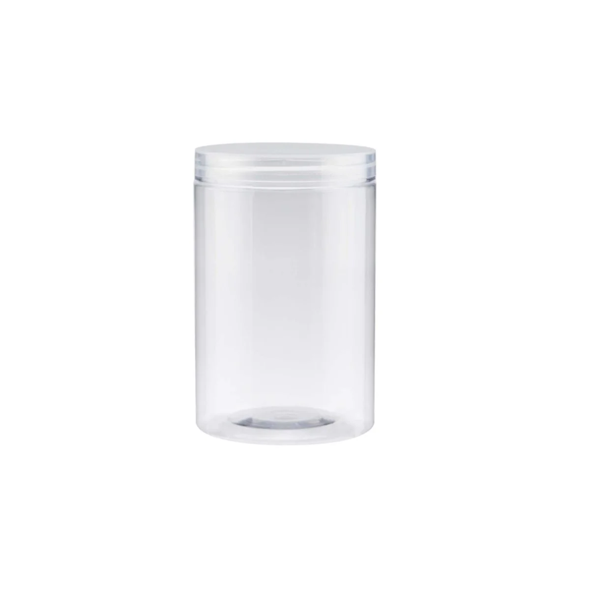 Clear Plastic Jar with Lid - Image 14