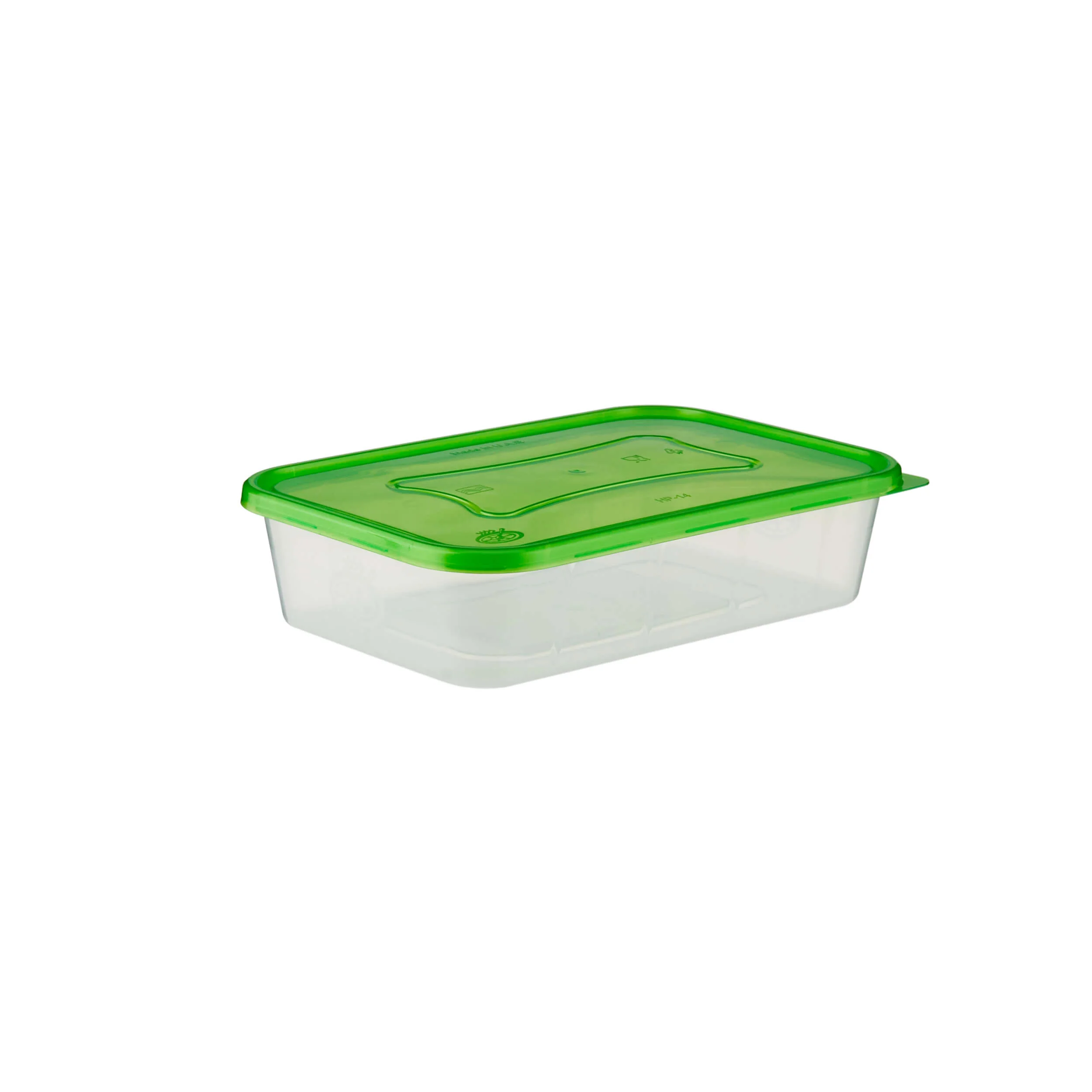 Clear Rectangular Heavy Duty Microwave Container with Color Lids - Image 11