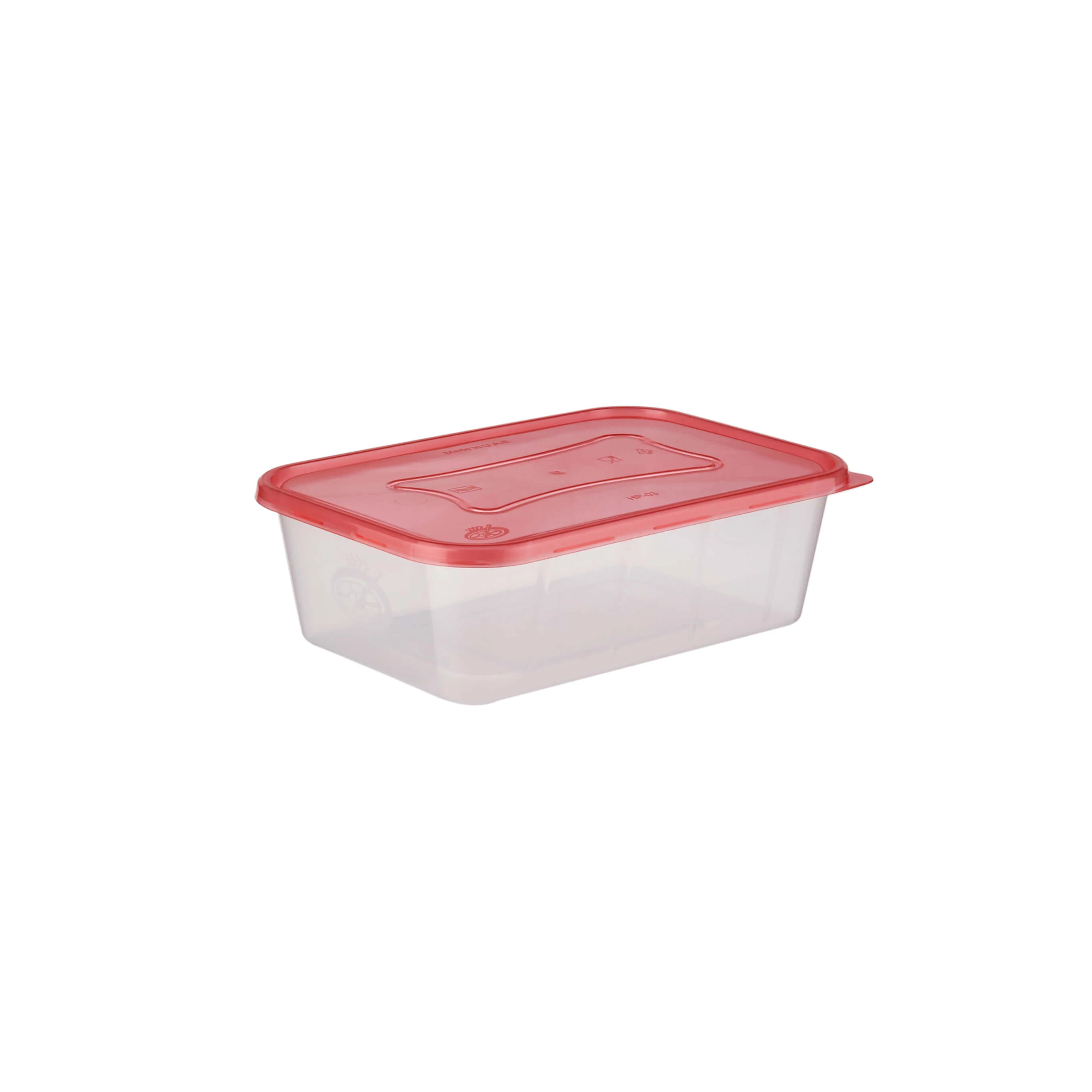 Clear Rectangular Heavy Duty Microwave Container with Color Lids - Image 33