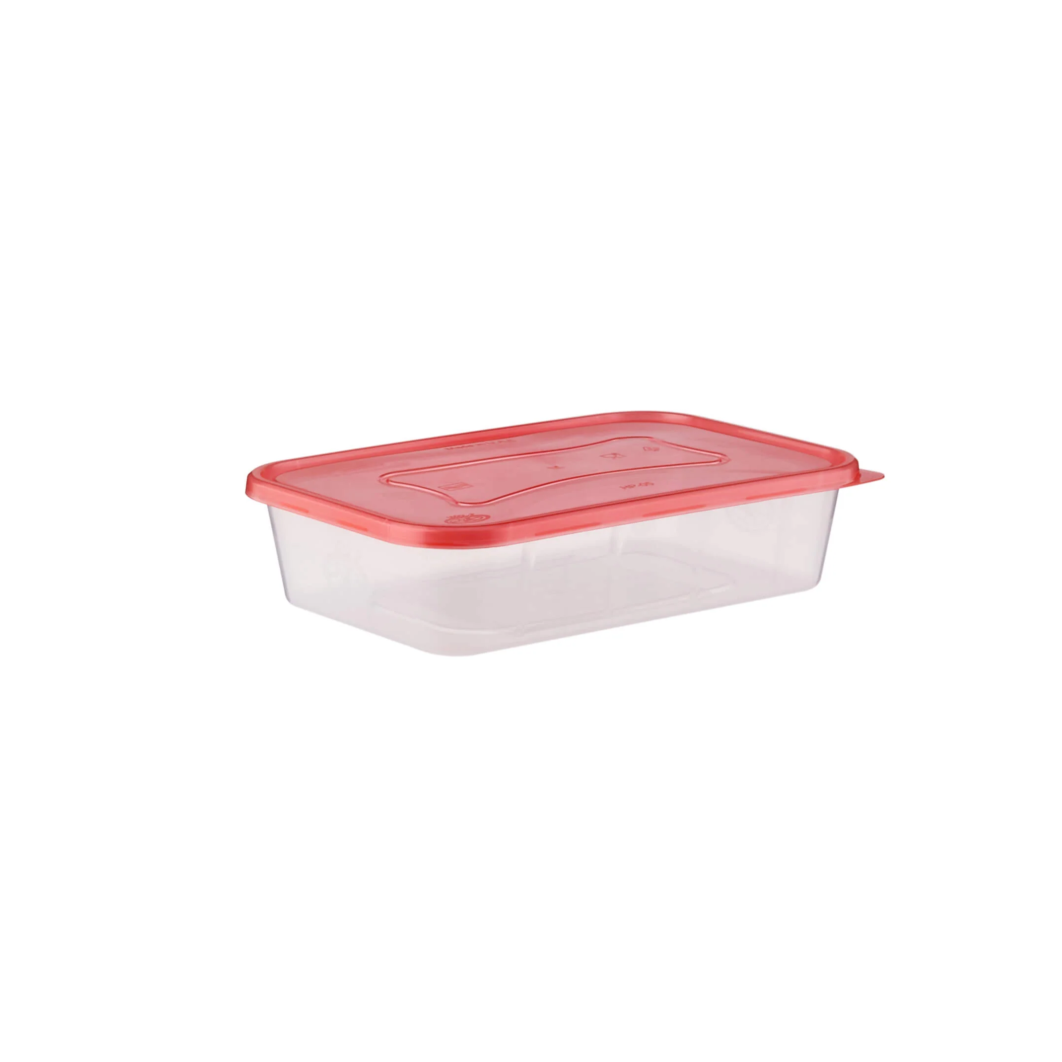 Clear Rectangular Heavy Duty Microwave Container with Color Lids - Image 48