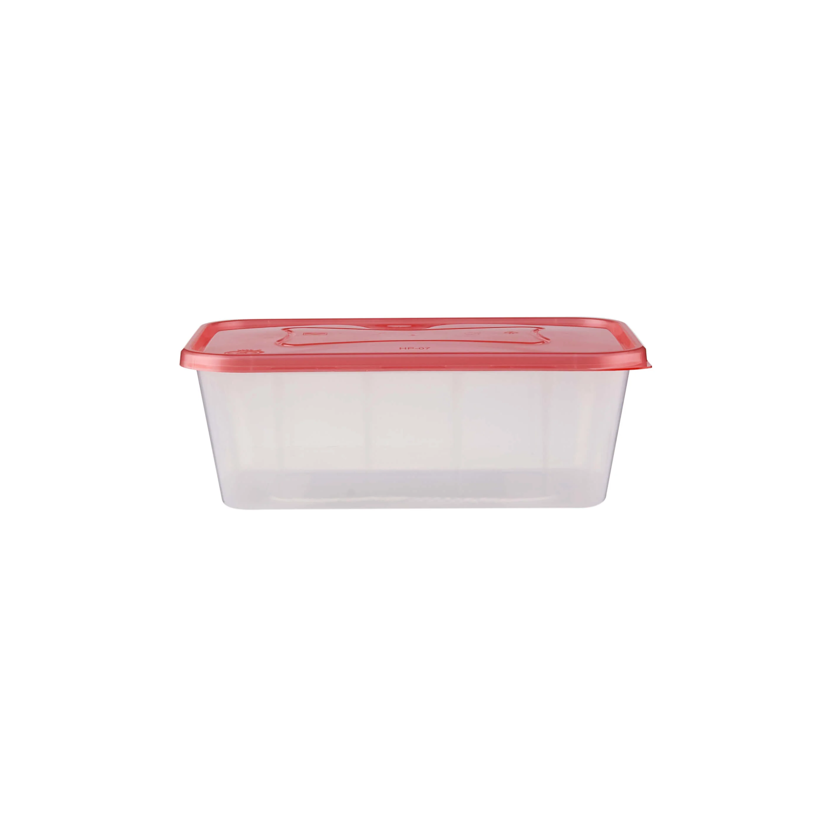 Clear Rectangular Heavy Duty Microwave Container with Color Lids - Image 54