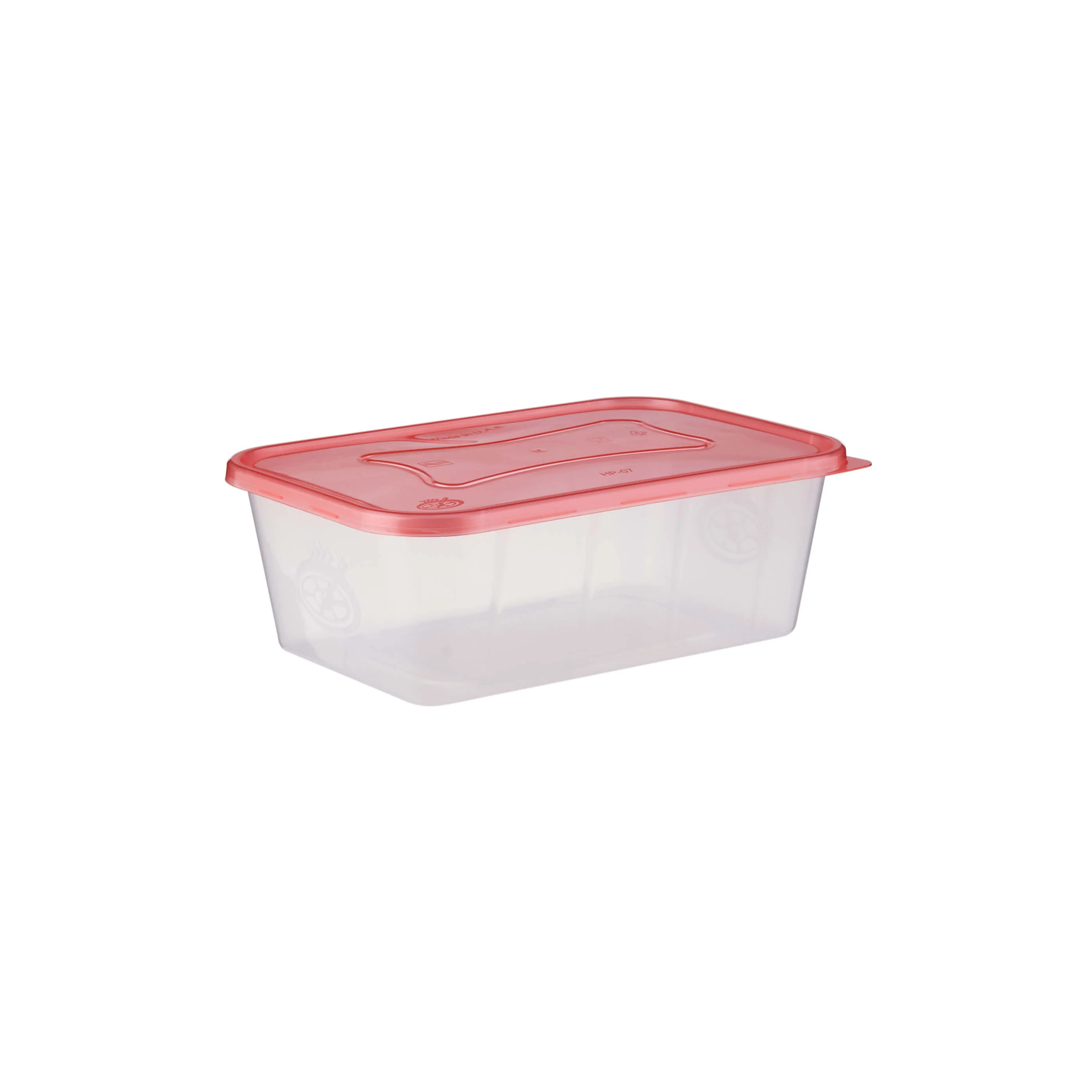 Clear Rectangular Heavy Duty Microwave Container with Color Lids - Image 55