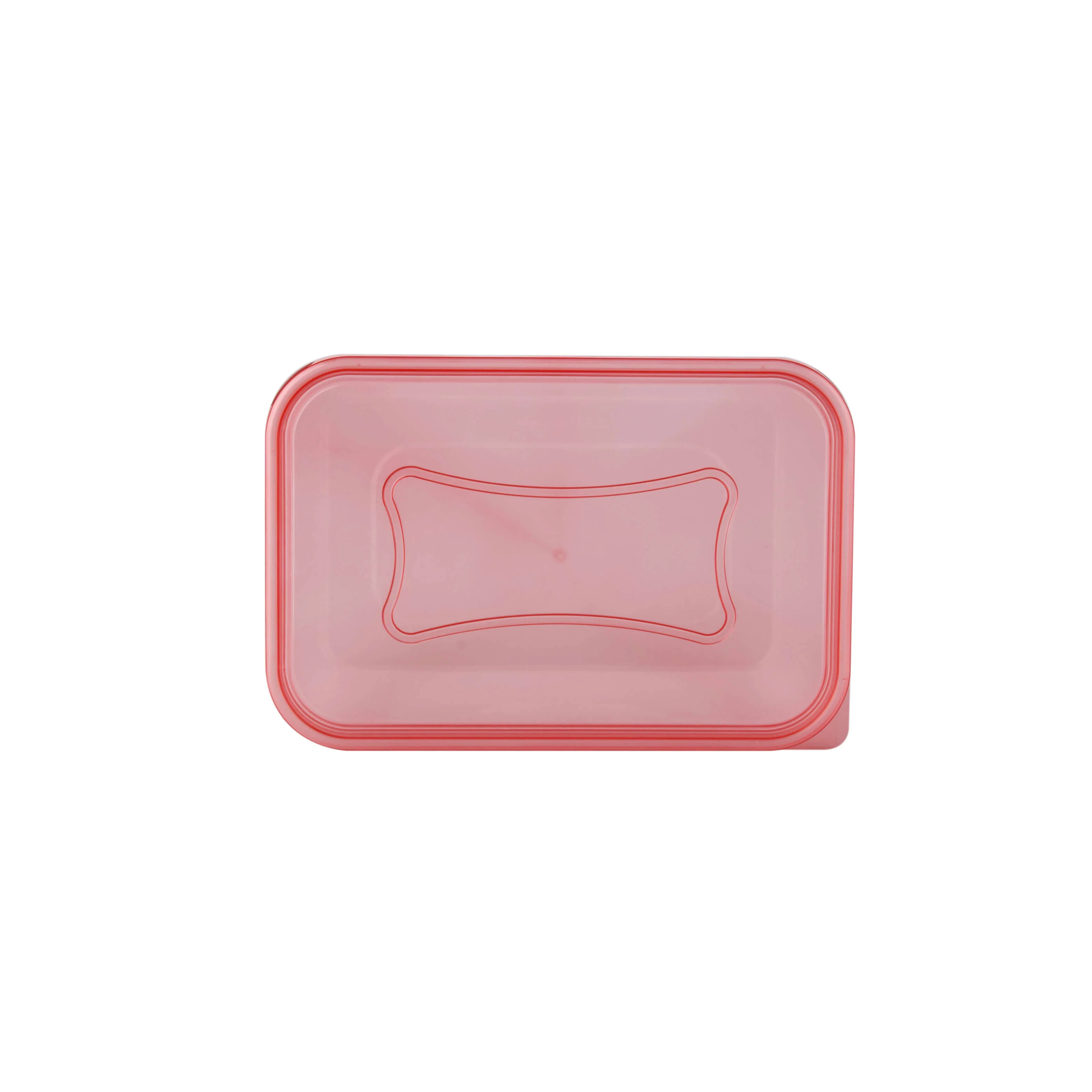 Clear Rectangular Heavy Duty Microwave Container with Color Lids - Image 56