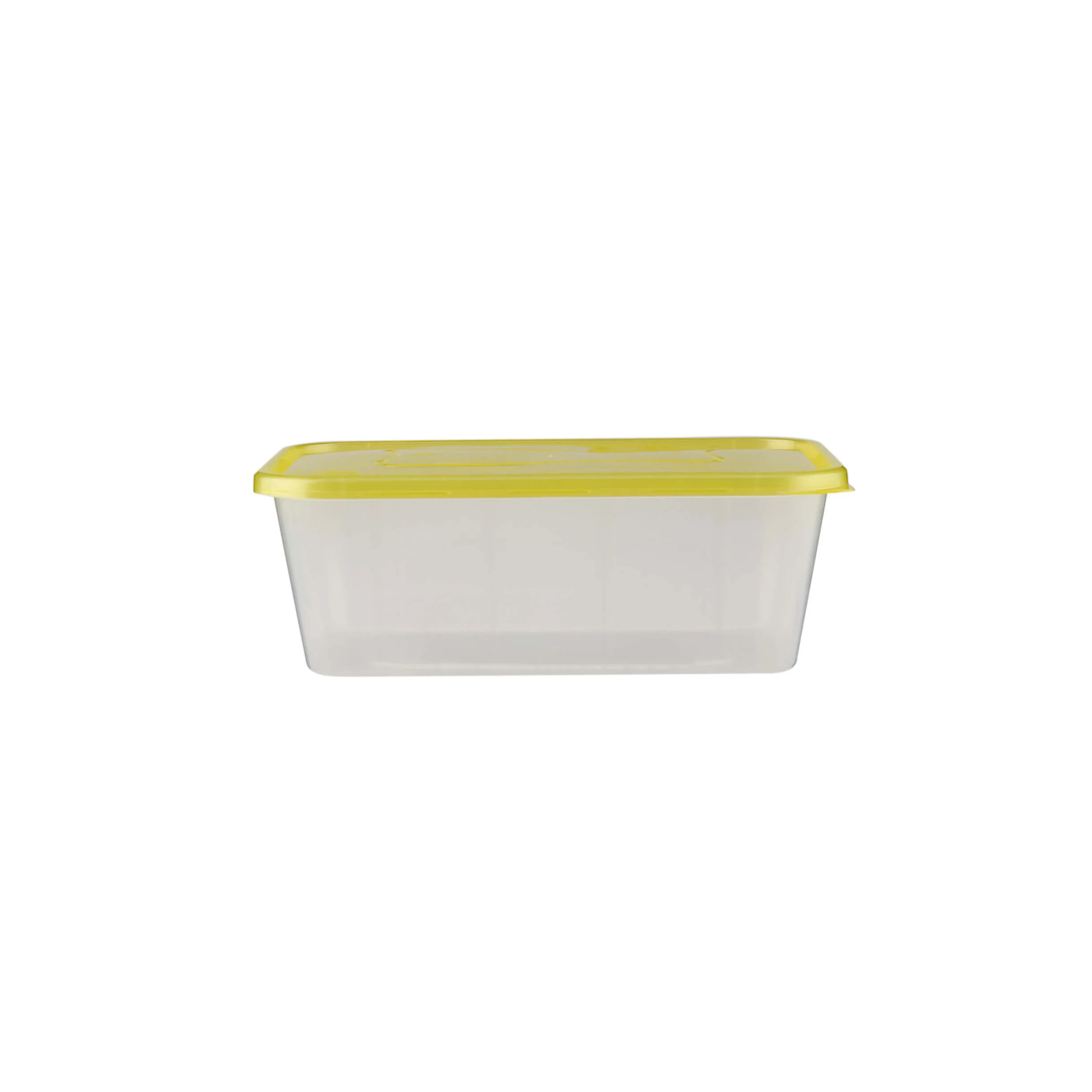 Clear Rectangular Heavy Duty Microwave Container with Color Lids - Image 60