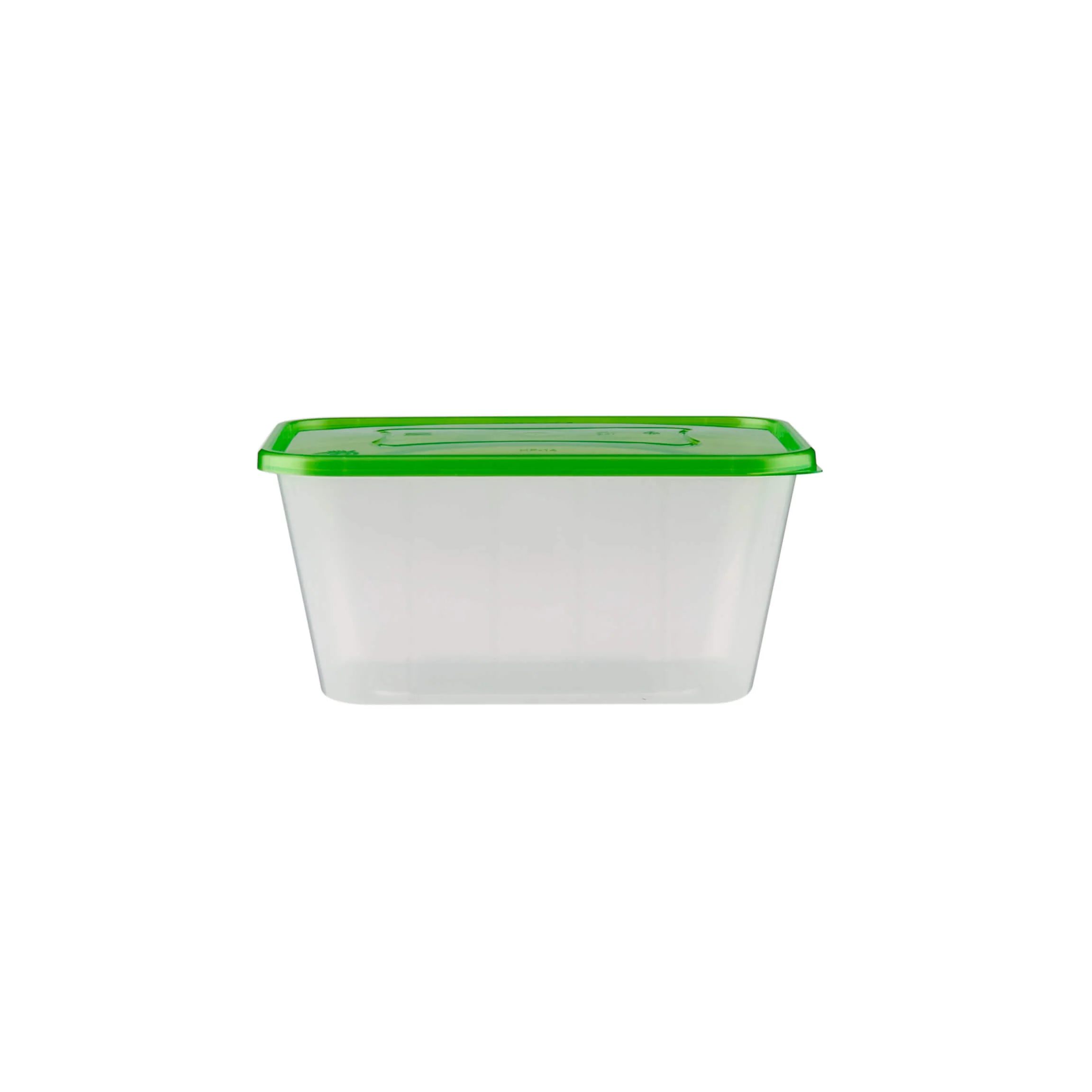 Clear Rectangular Heavy Duty Microwave Container with Color Lids - Image 71