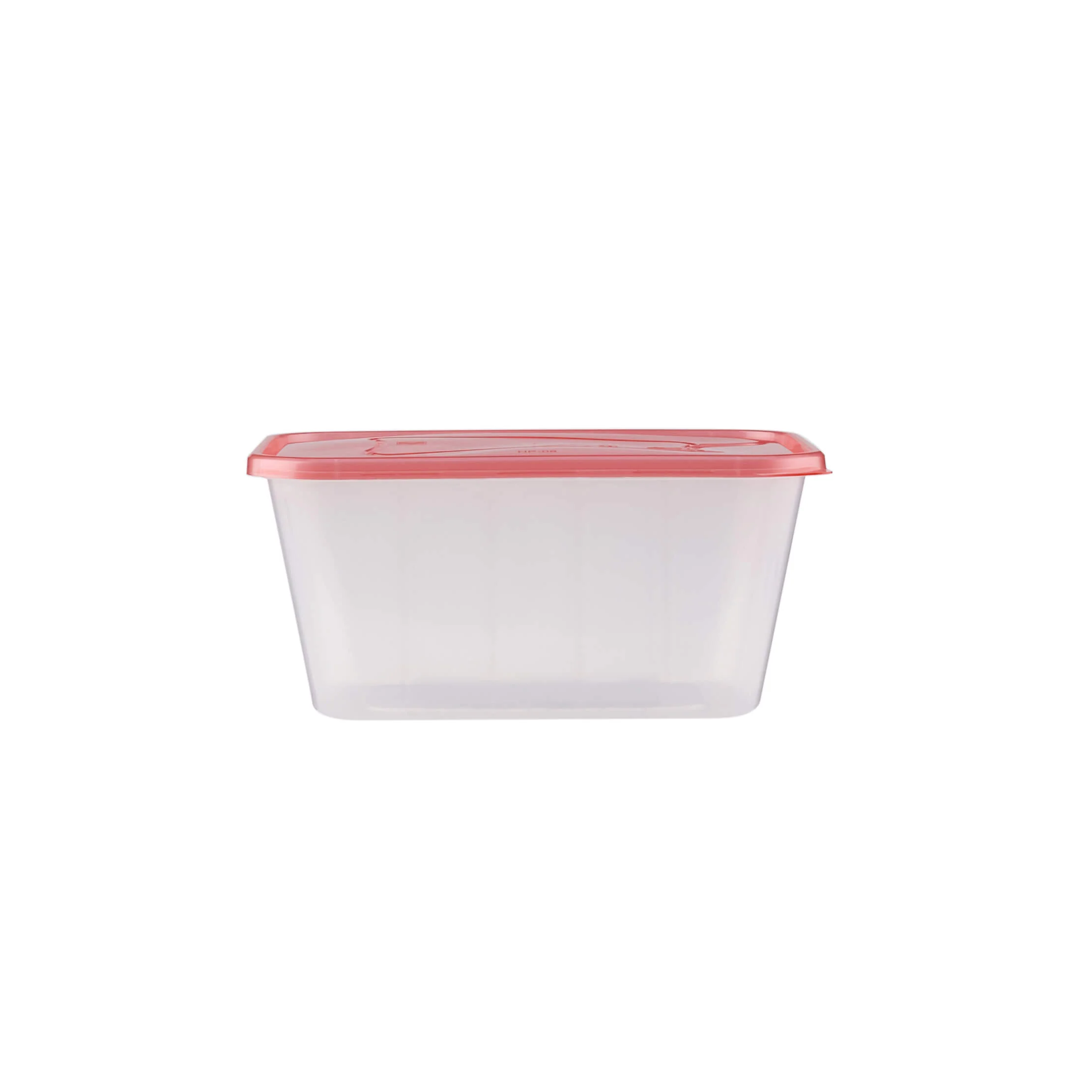 Clear Rectangular Heavy Duty Microwave Container with Color Lids - Image 76