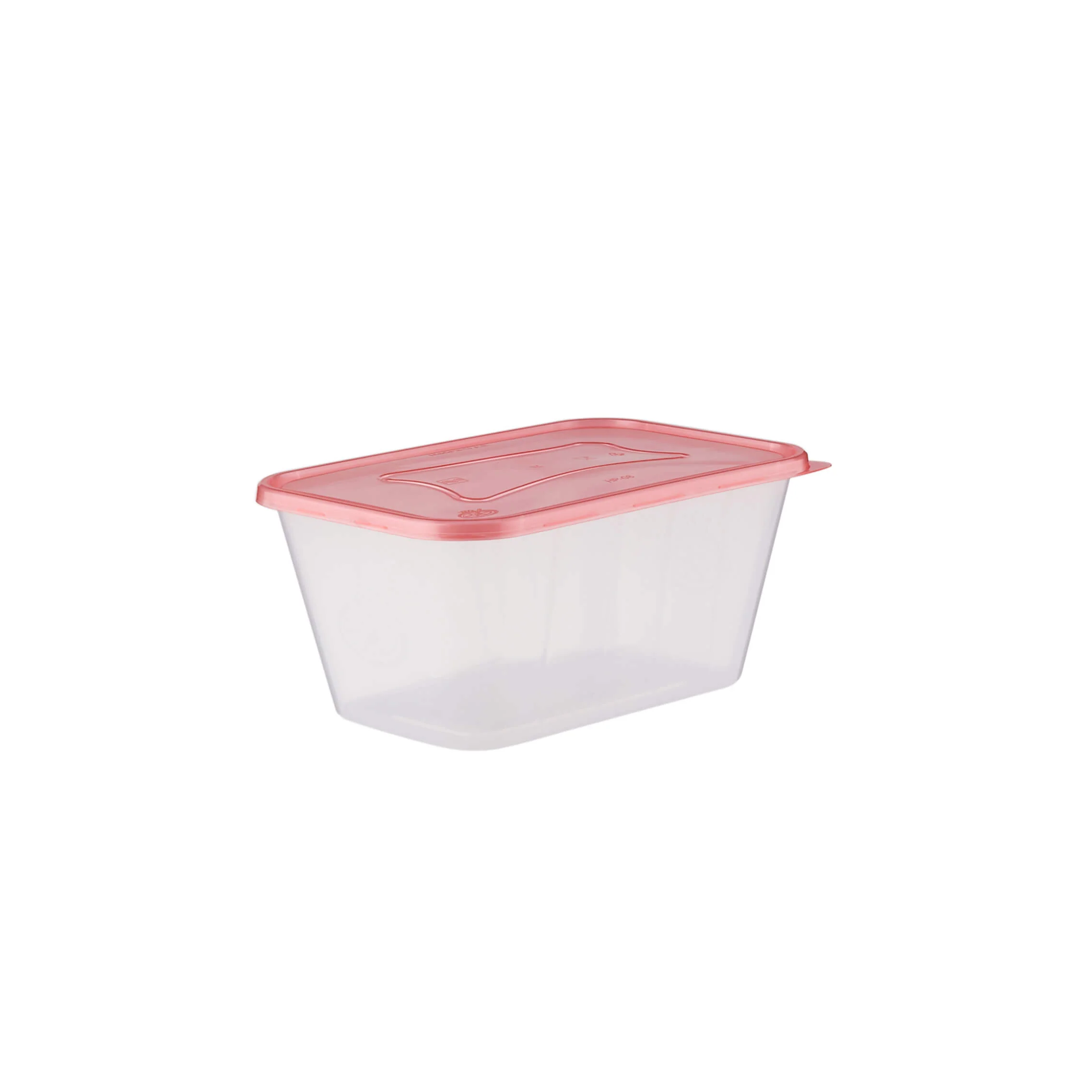 Clear Rectangular Heavy Duty Microwave Container with Color Lids - Image 77