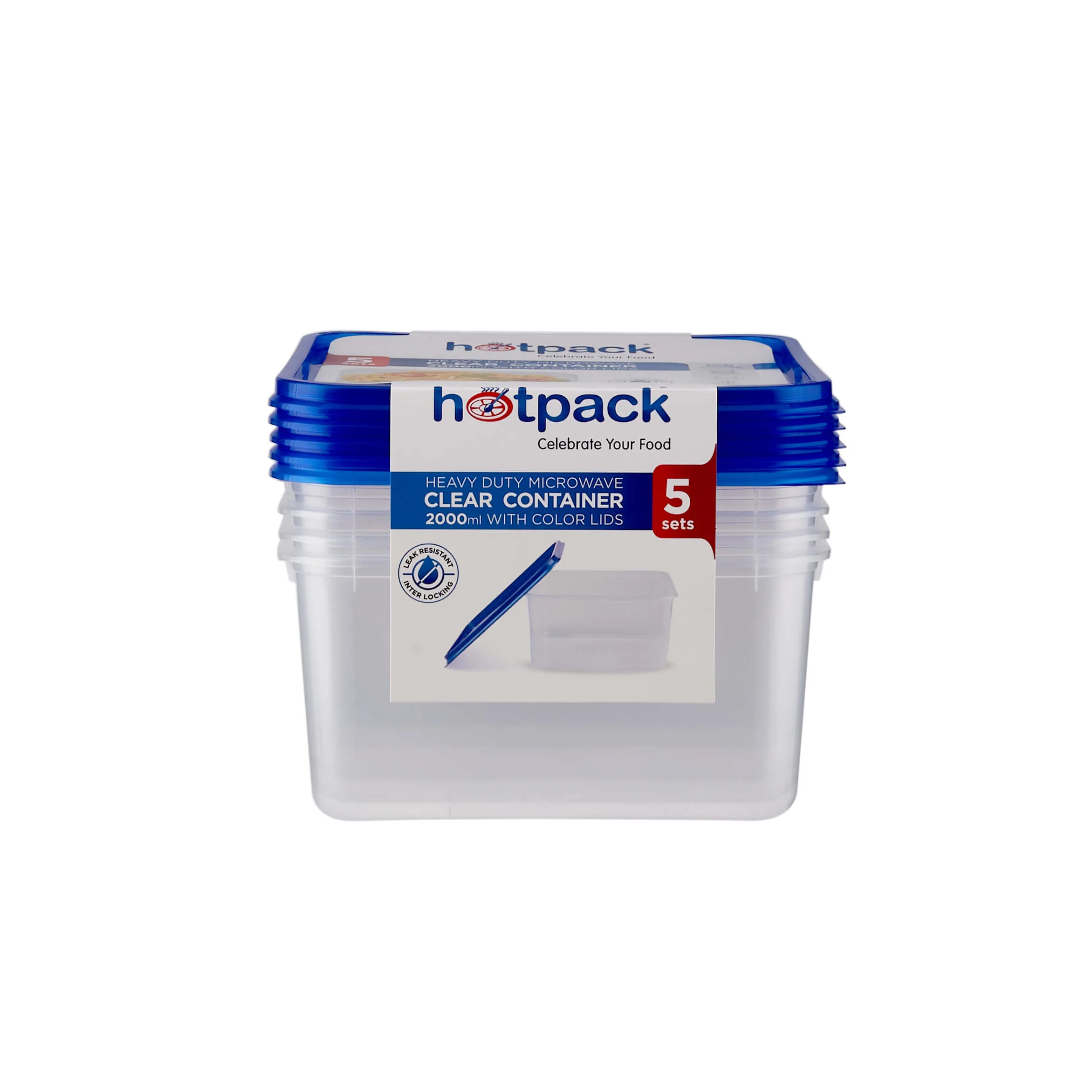 Clear Rectangular Heavy Duty Microwave Container with Color Lids - Image 85