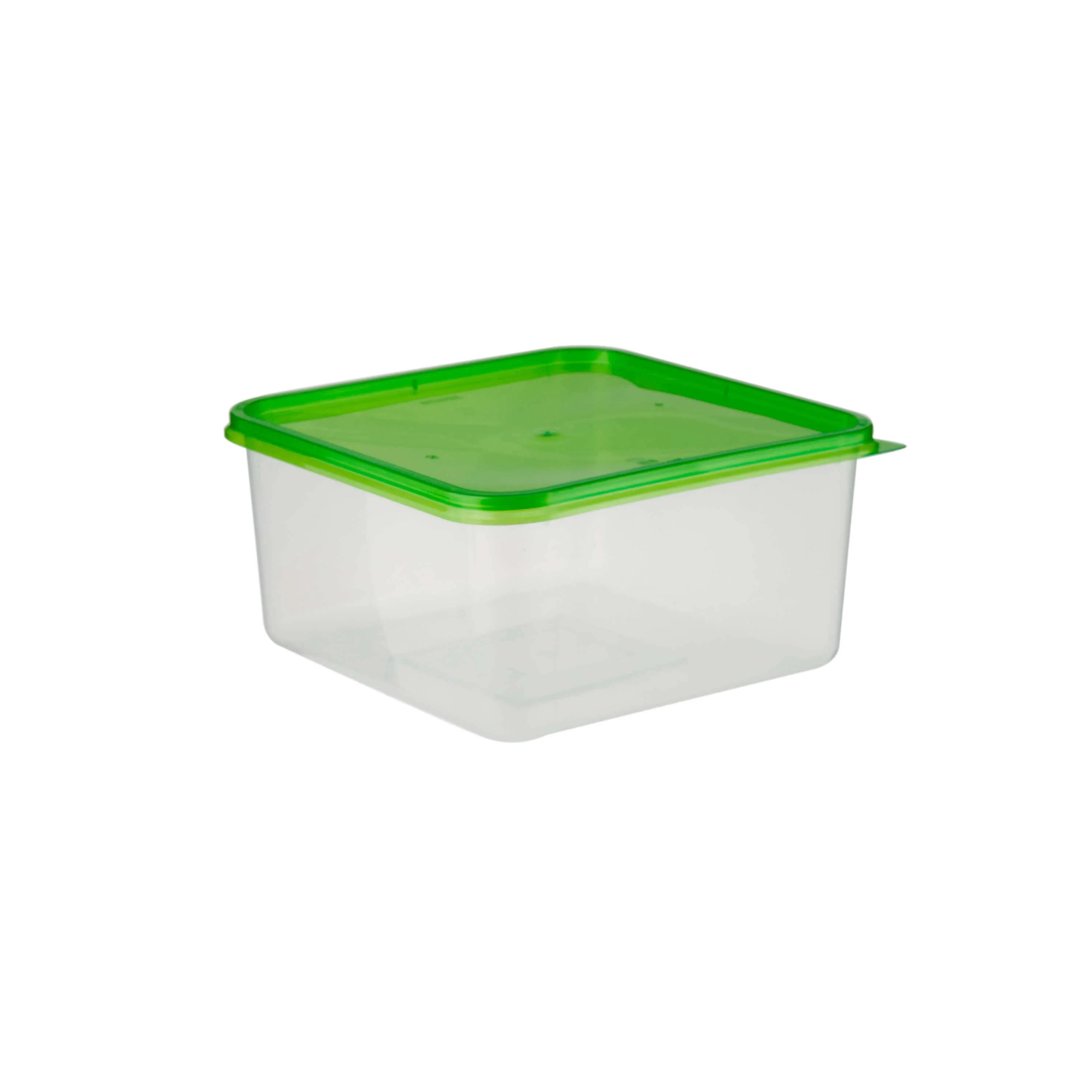 Clear Rectangular Heavy Duty Microwave Container with Color Lids - Image 94