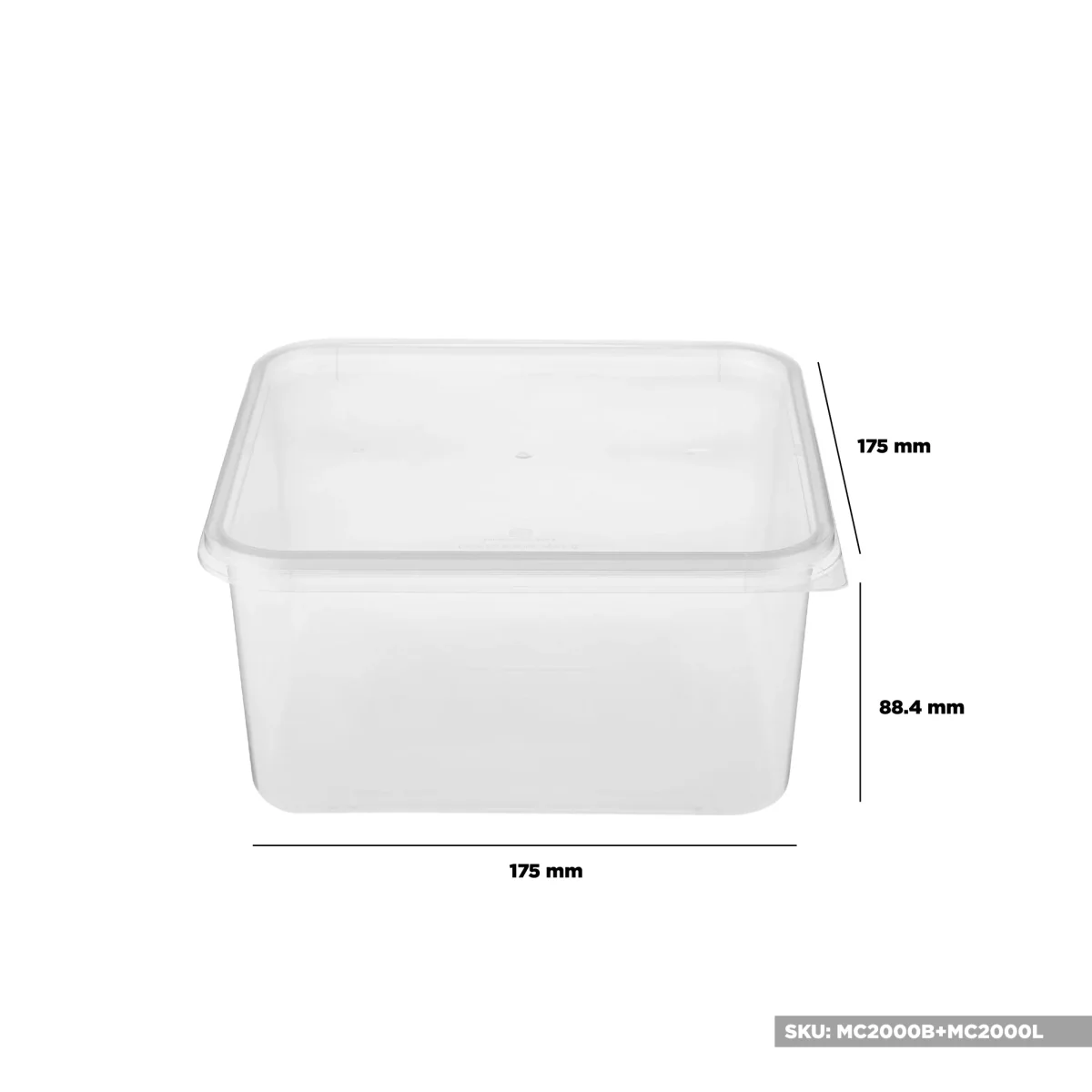Clear Square Microwave Container - Image 5