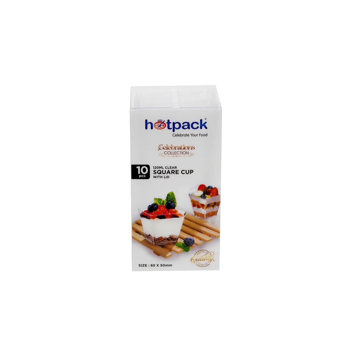 Clear Square Plastic Dessert Cup With Lid - Image 12
