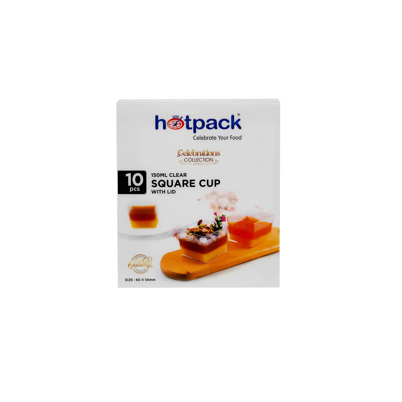 Clear Square Plastic Dessert Cup With Lid - Image 14