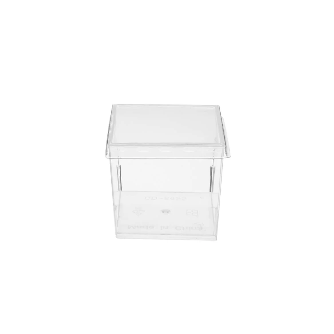 Clear Square Plastic Dessert Cup With Lid - Image 16