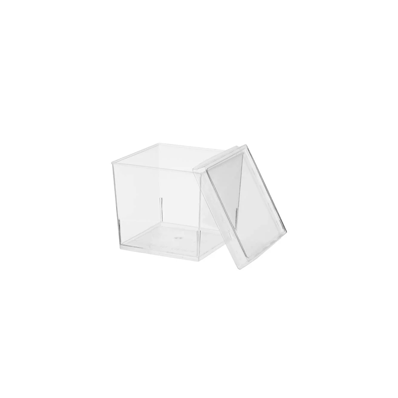 Clear Square Plastic Dessert Cup With Lid - Image 17
