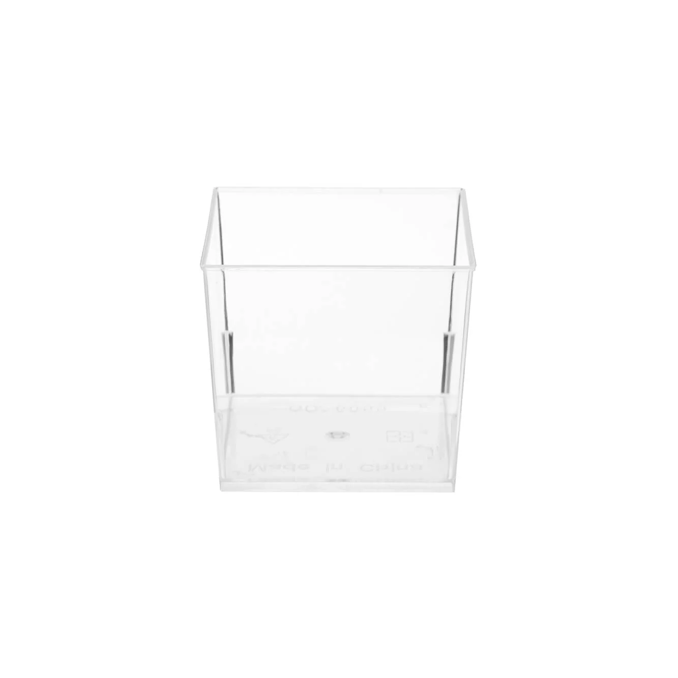 Clear Square Plastic Dessert Cup With Lid - Image 18