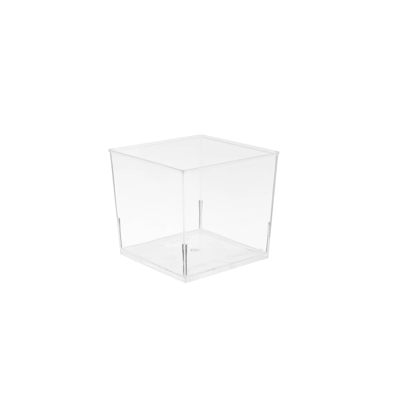 Clear Square Plastic Dessert Cup With Lid - Image 19