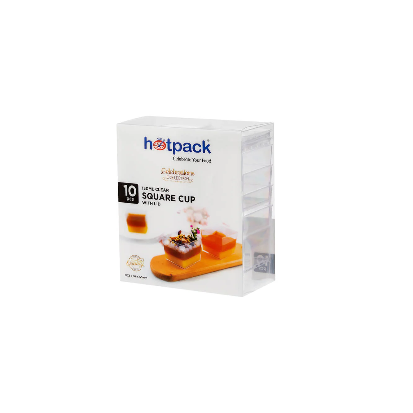 Clear Square Plastic Dessert Cup With Lid - Image 26