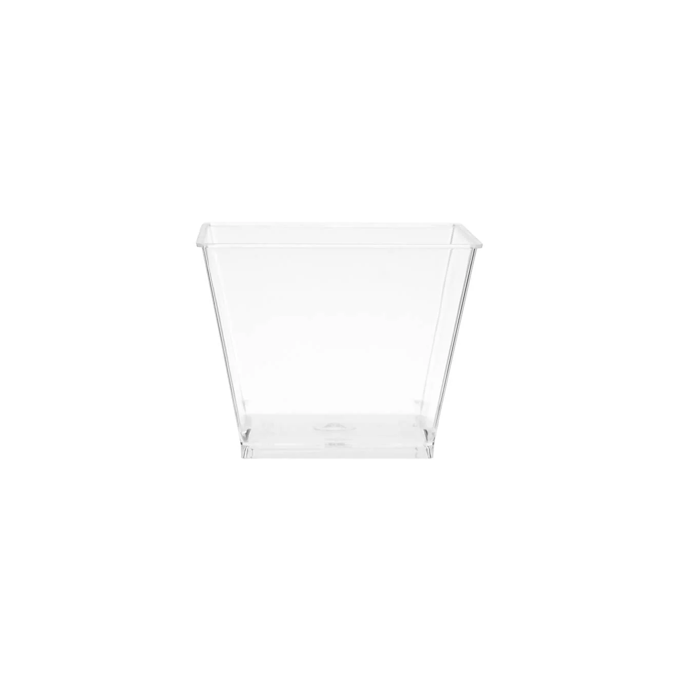 Clear Square Plastic Dessert Cup With Lid - Image 5