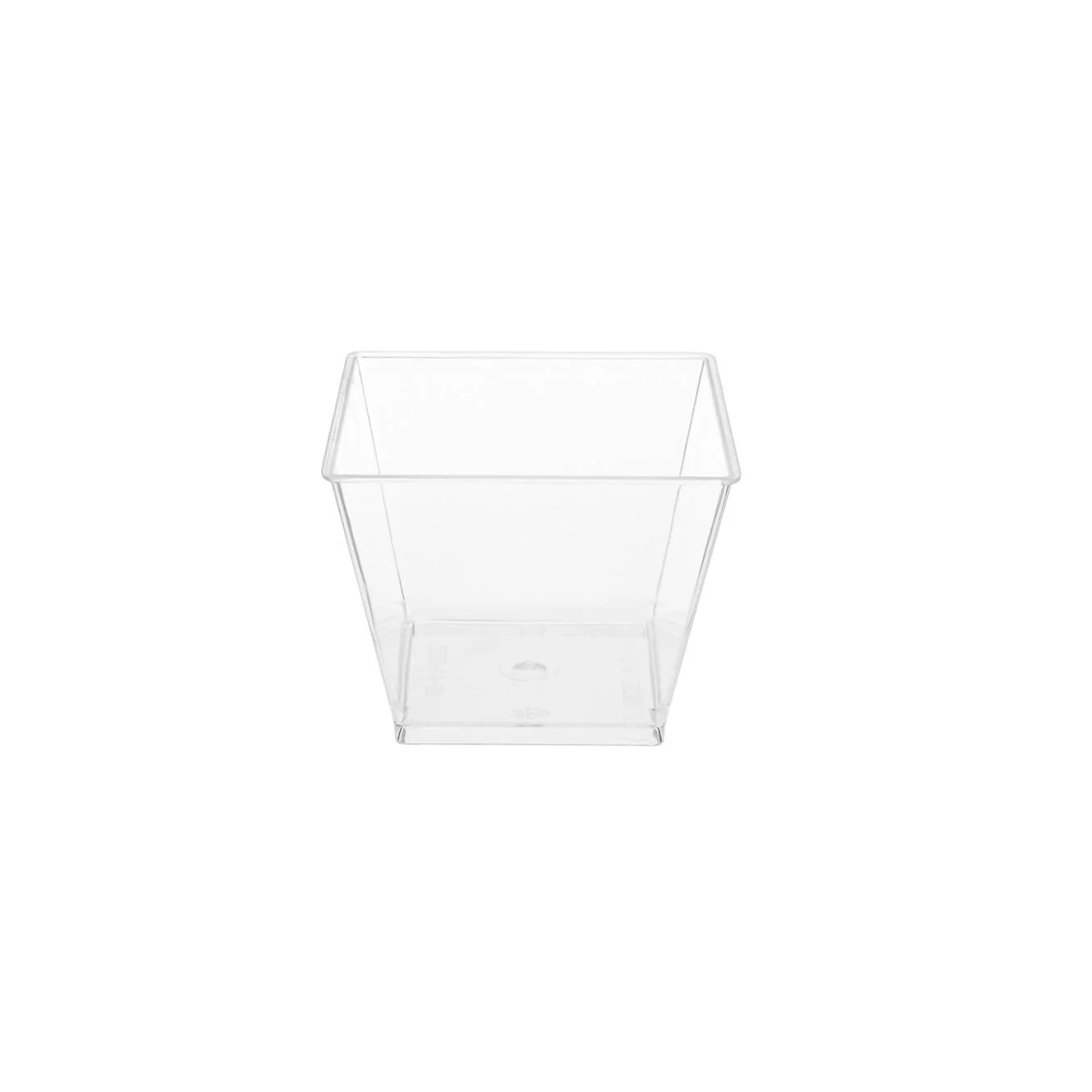 Clear Square Plastic Dessert Cup With Lid - Image 6