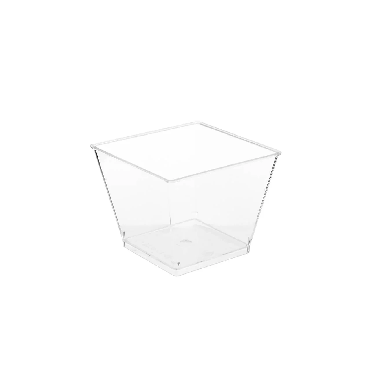Clear Square Plastic Dessert Cup With Lid - Image 7