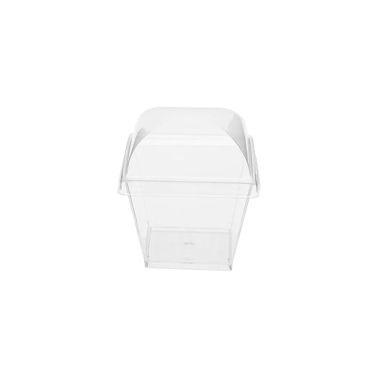 Clear Square Plastic Dessert Cup With Lid - Image 8