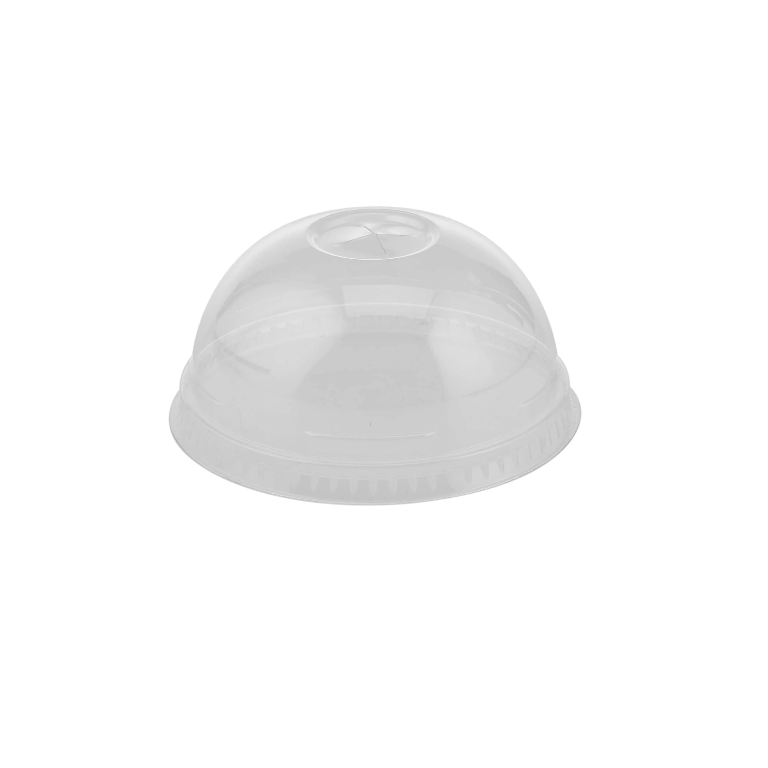 Dome Lid With Hole for PET Juice Cup 12/14/16 Oz 91 Diameter