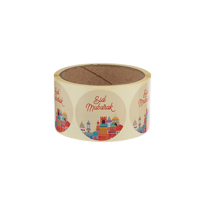 Eid Mubarak Sticker Roll 250 Pieces x 4 Designs - Image 10