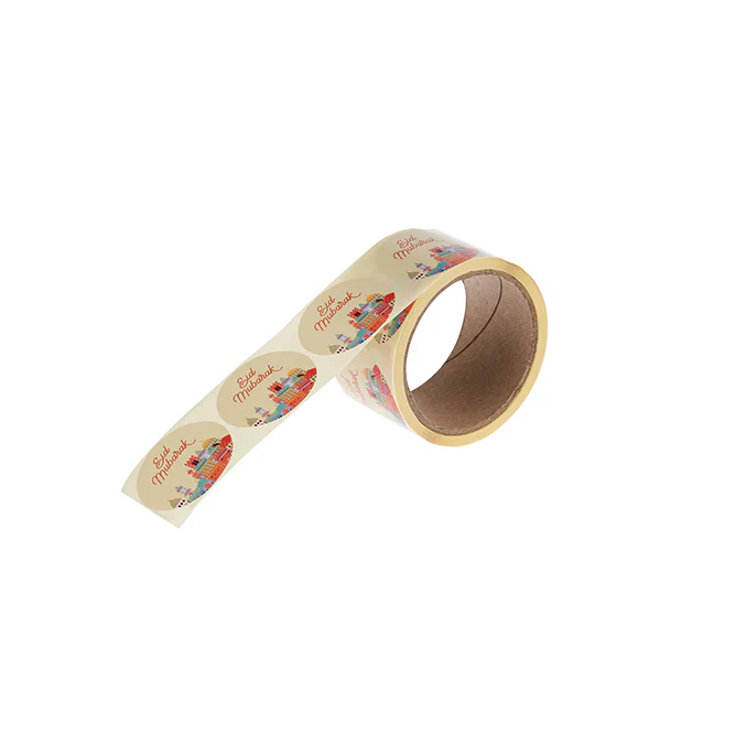 Eid Mubarak Sticker Roll 250 Pieces x 4 Designs - Image 11