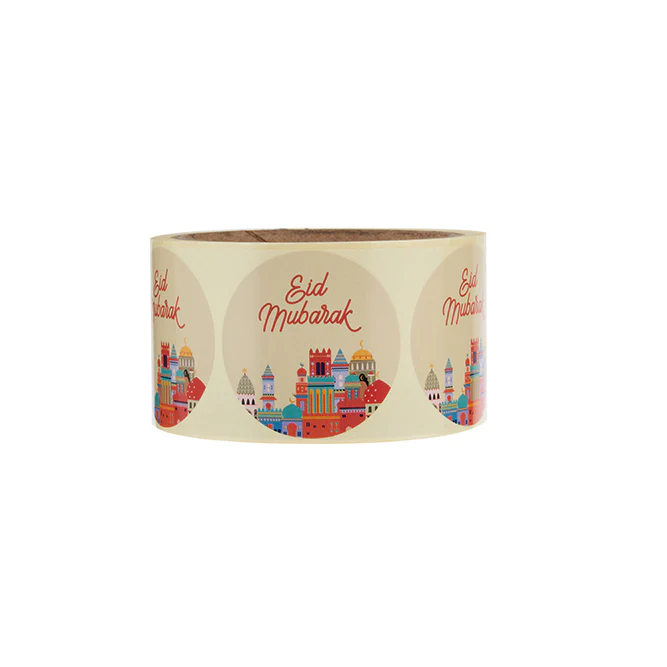 Eid Mubarak Sticker Roll 250 Pieces x 4 Designs - Image 12