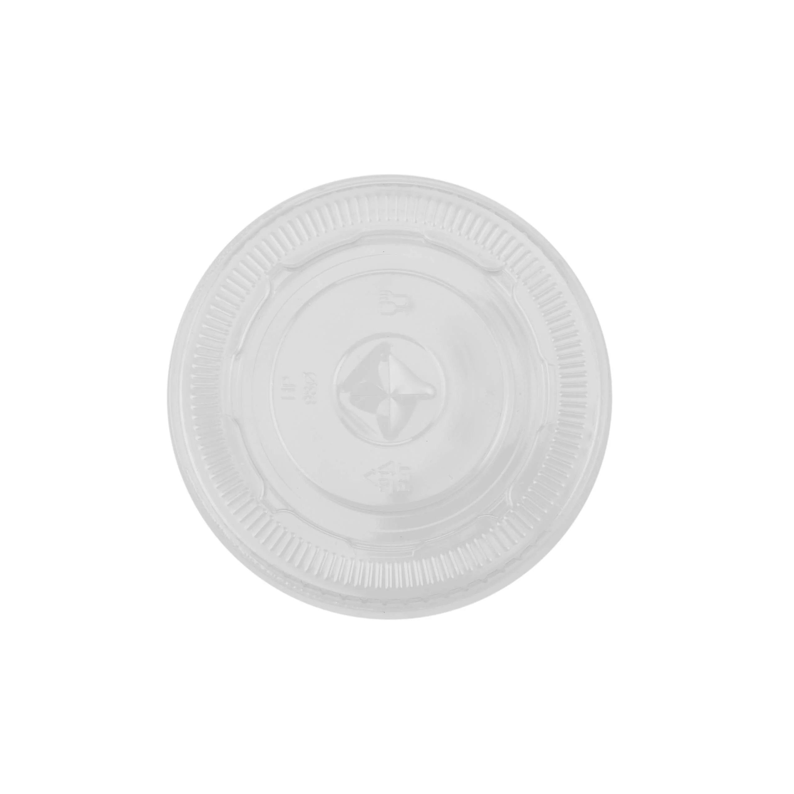 Flat Lid With Hole for PET Juice Cup 12/14/16 Oz 91 Diameter - Image 2