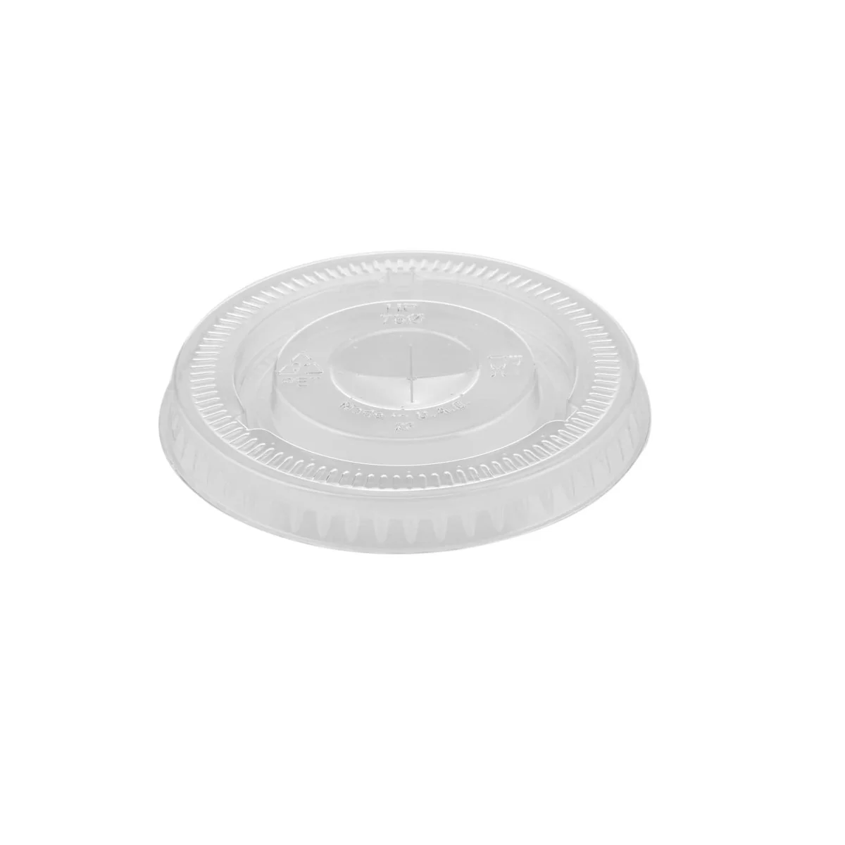 Flat Lid With Hole For PET Juice Cup 4/8/10 Oz 78 mm Diameter