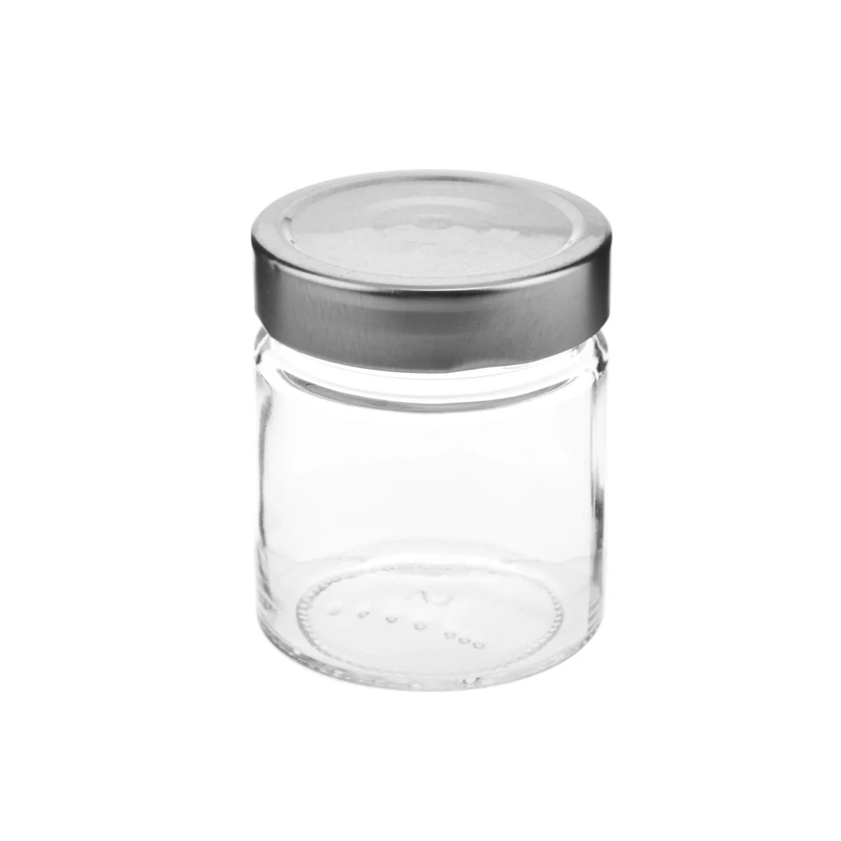 Glass Jar Ergo Shape With Silver Cap - Image 2