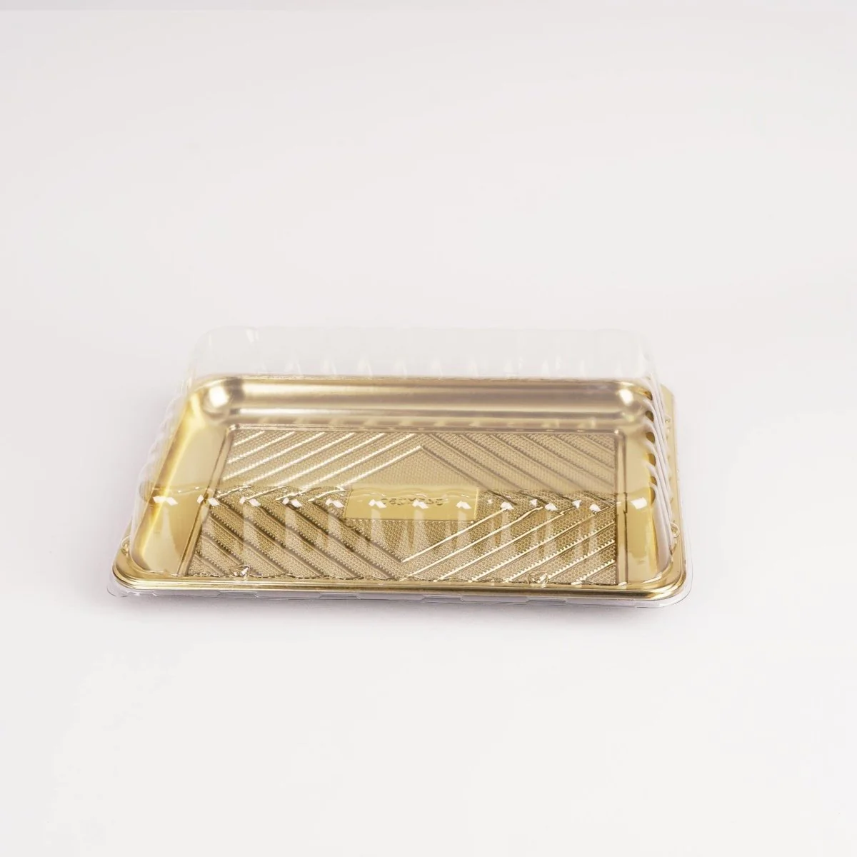 Gold Base Rectangle Cake Container With Lid - Image 10