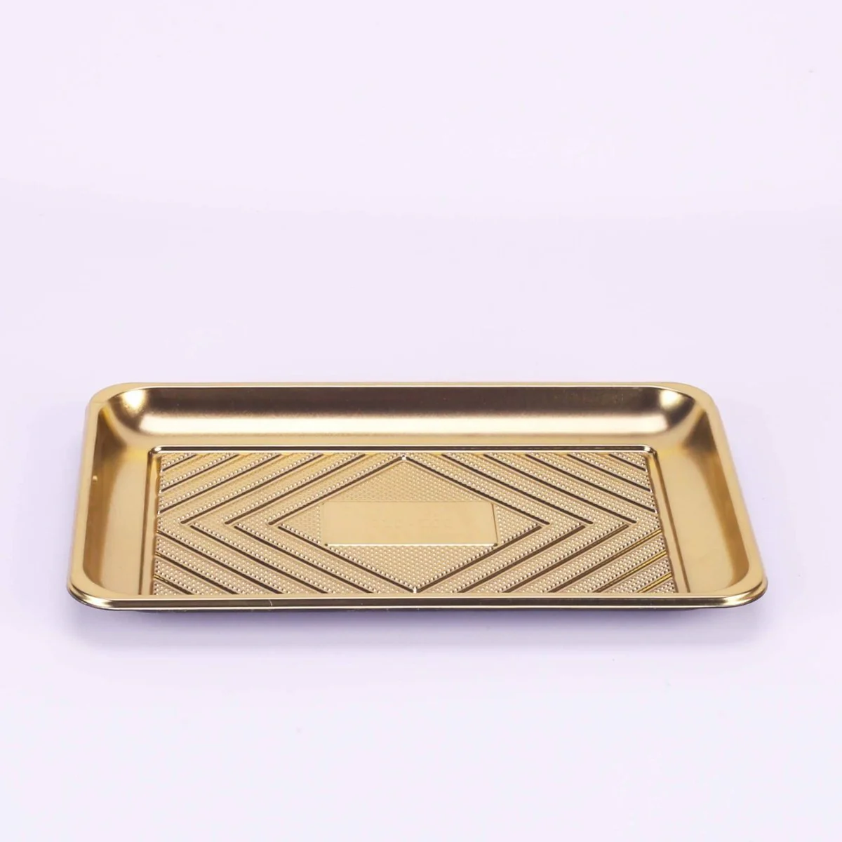 Gold Base Rectangle Cake Container With Lid - Image 3