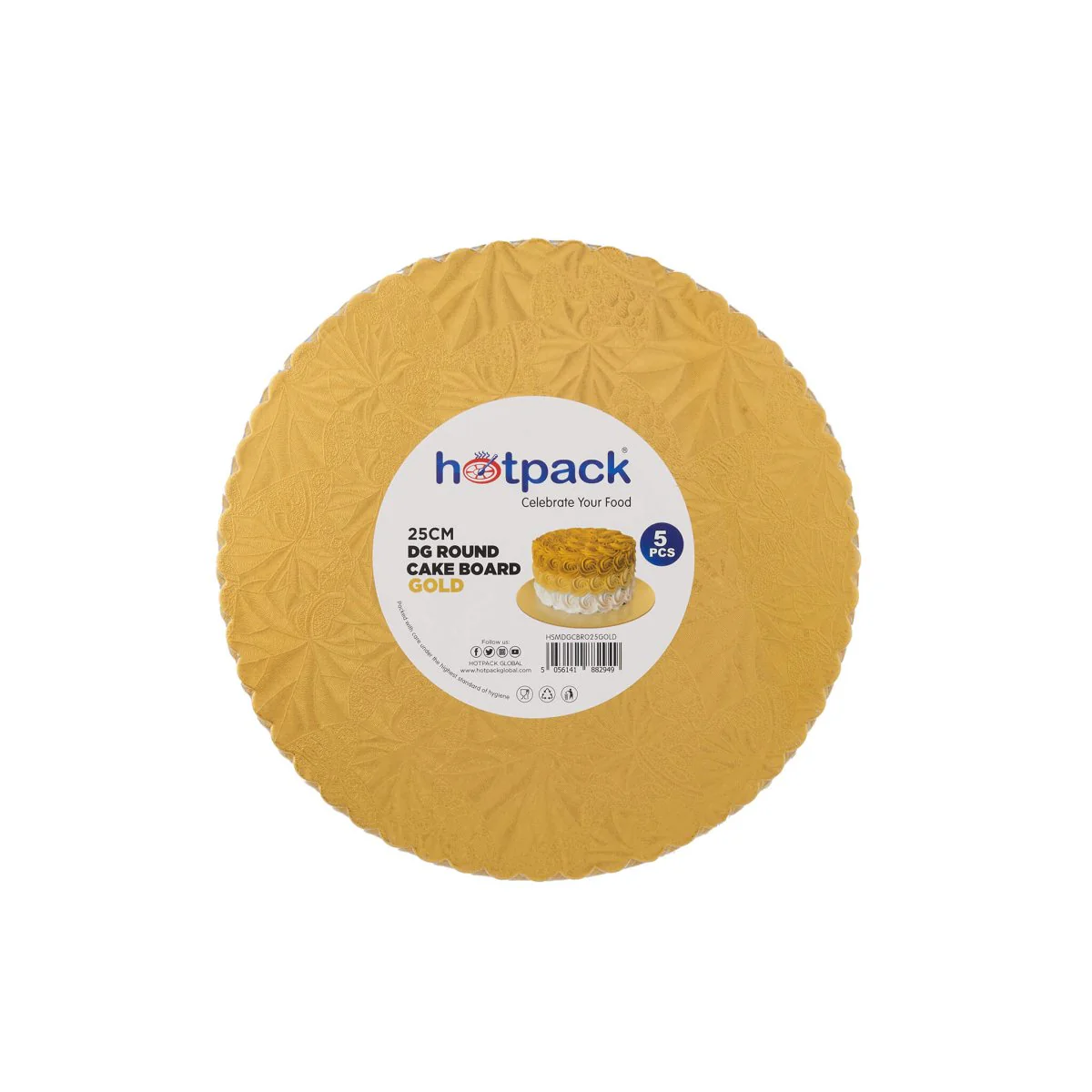 Gold Round Cake Board 5 Pieces - Image 5