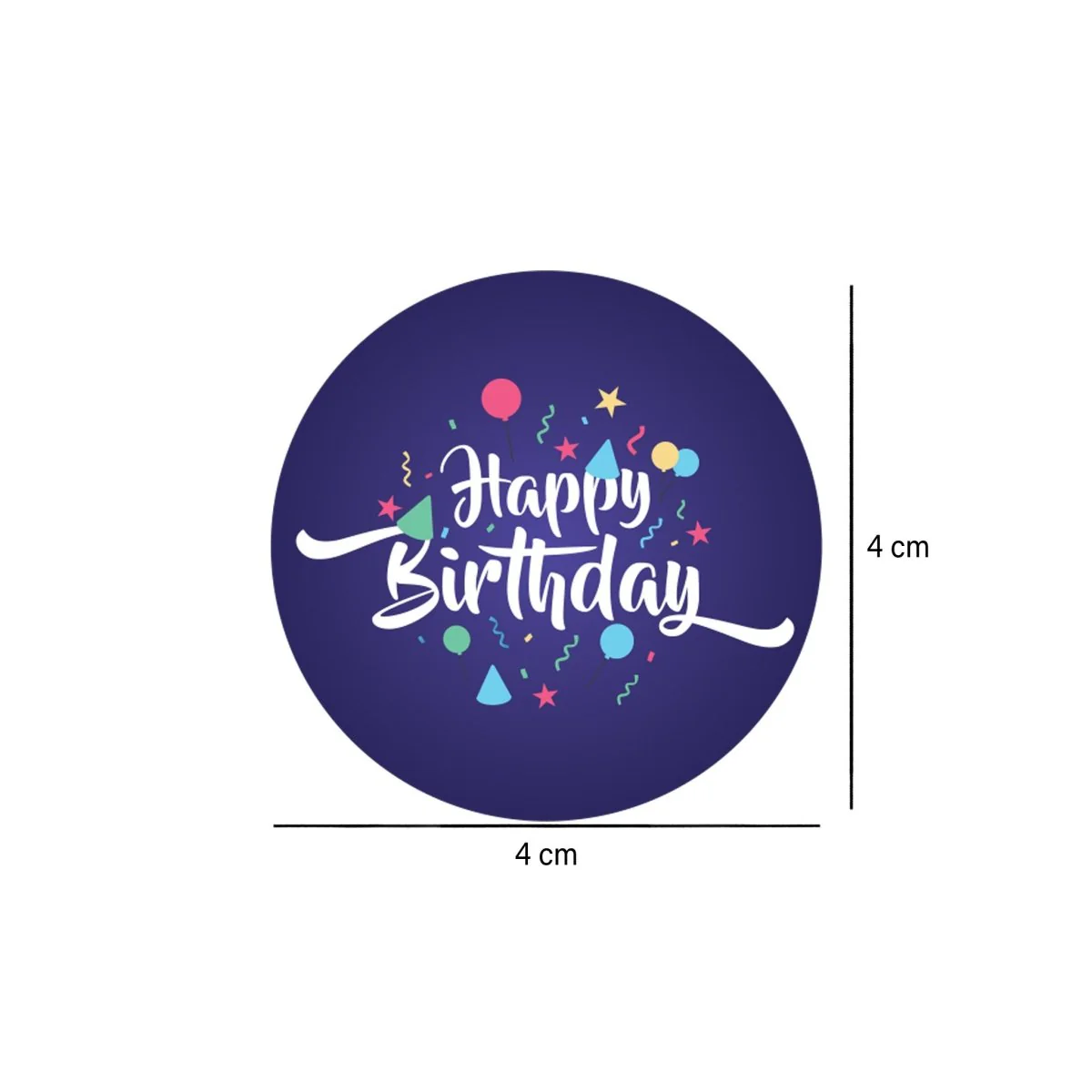Happy Birthday Sticker Roll 250 Pieces - Image 3