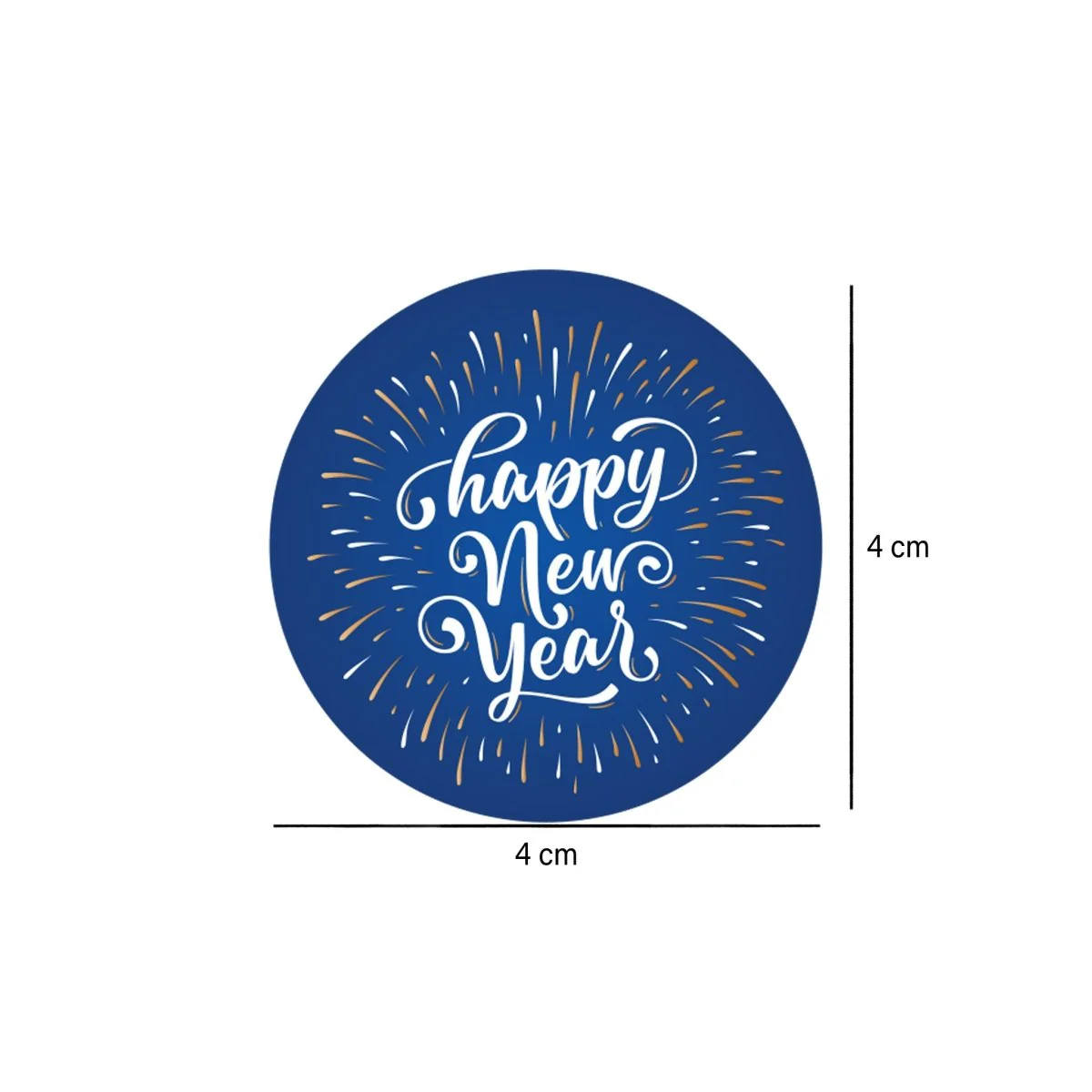 Happy New Year Sticker Roll 250 Pieces - Image 3